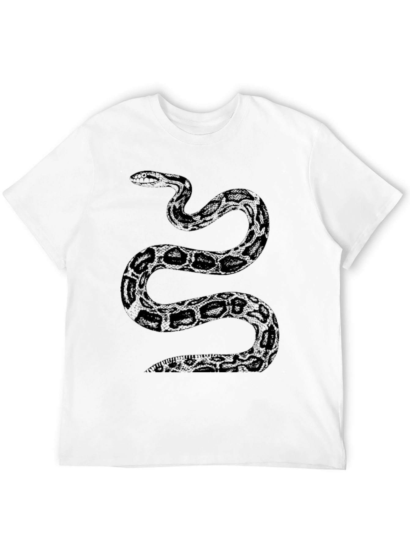 Snake Print Black T-Shirt