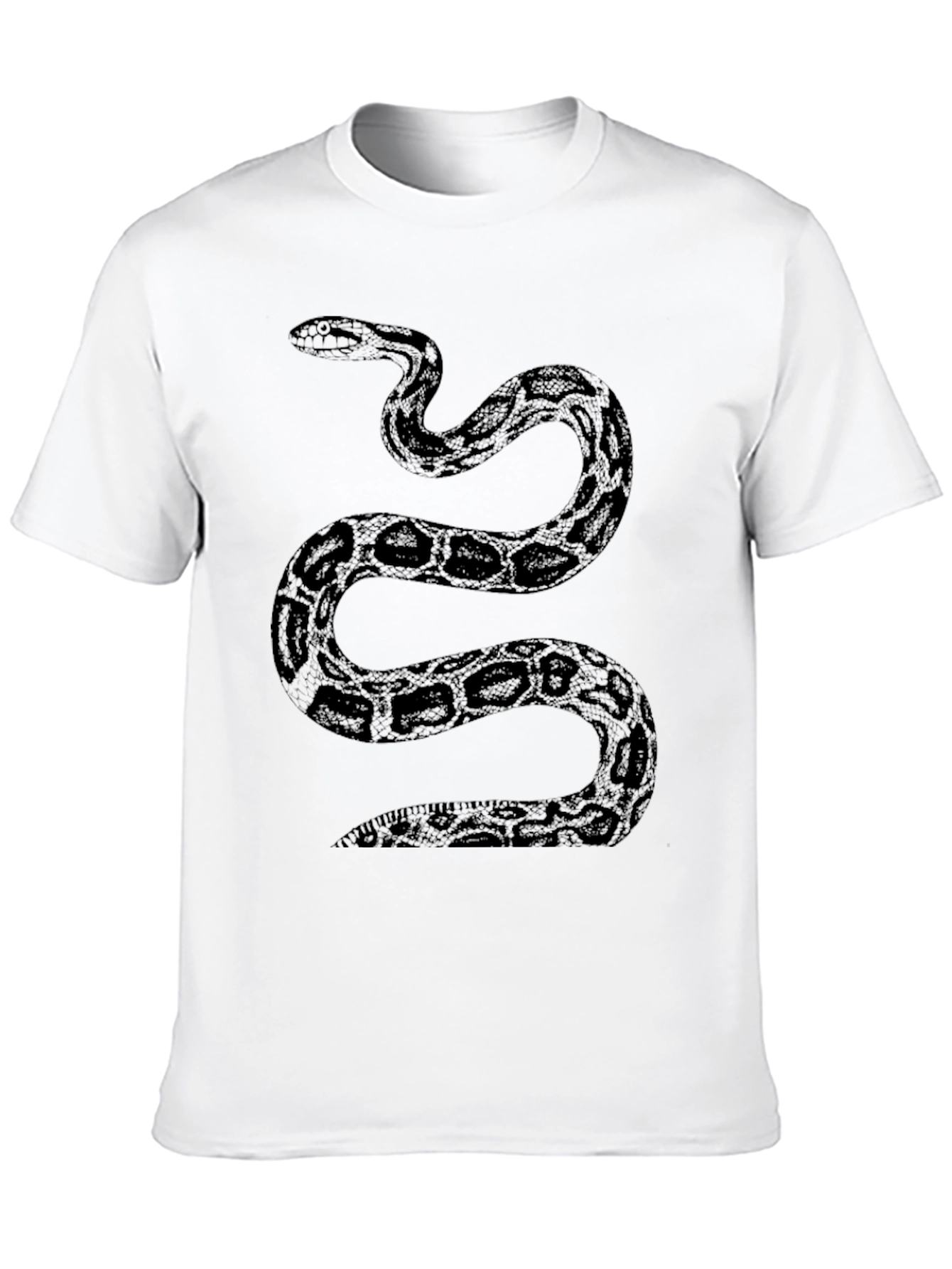 Snake Print Black T-Shirt