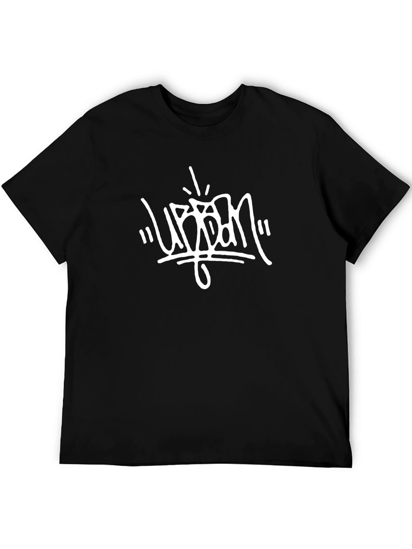 Urban Graffiti Style Black T-Shirt