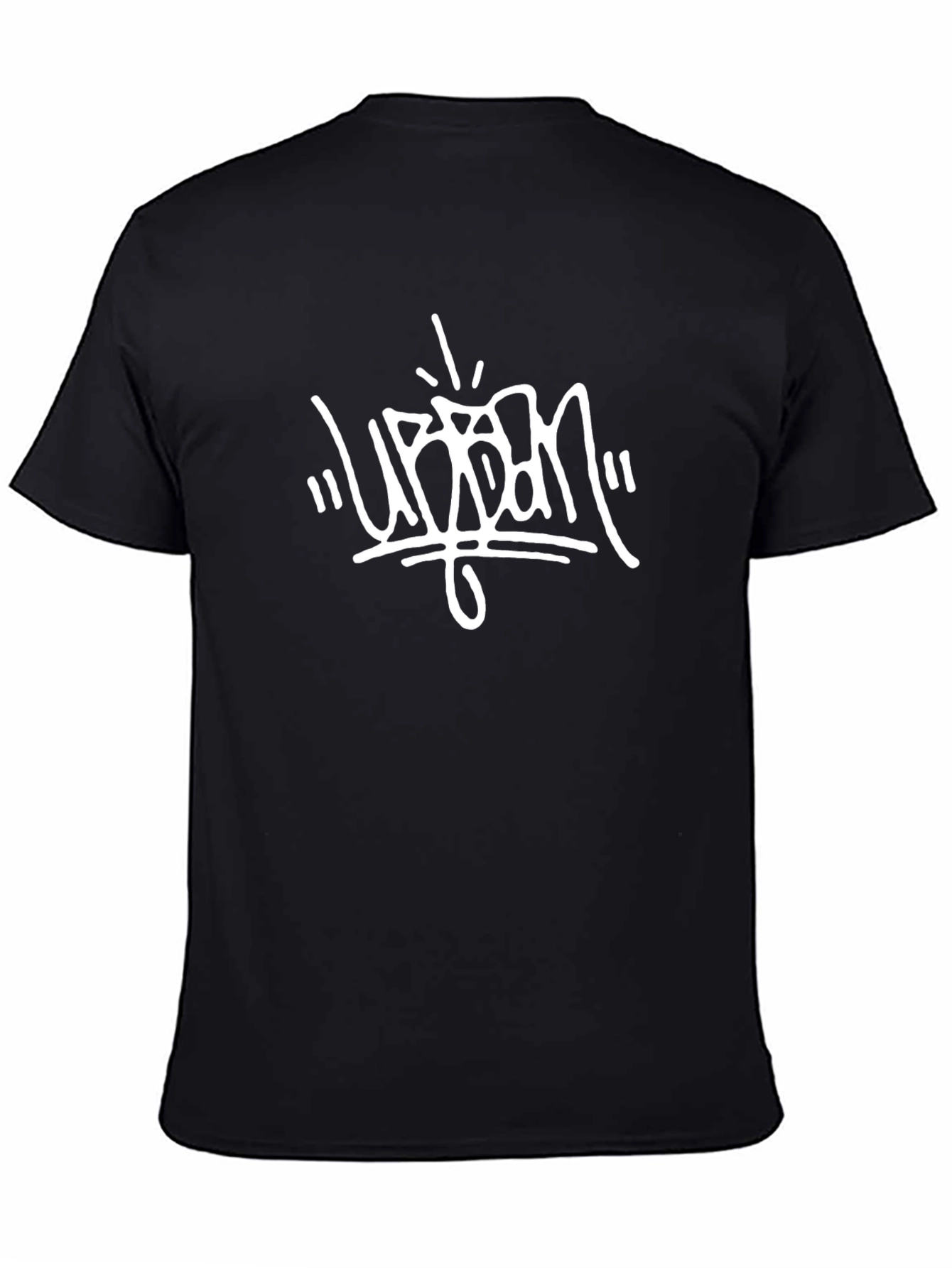 Urban Graffiti Style Black T-Shirt