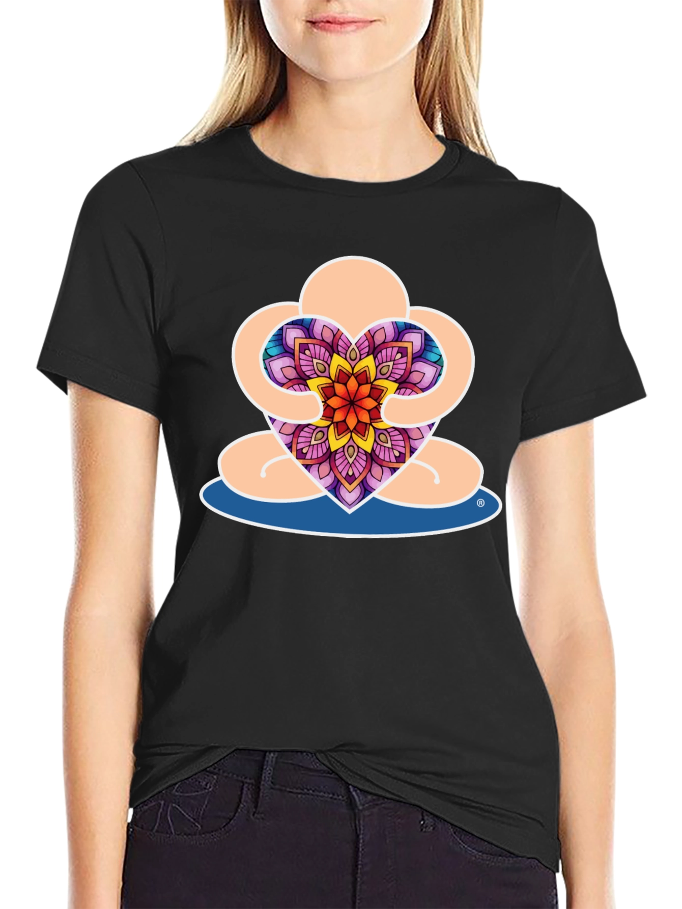 Meditative Heart Mandala Graphic Tee