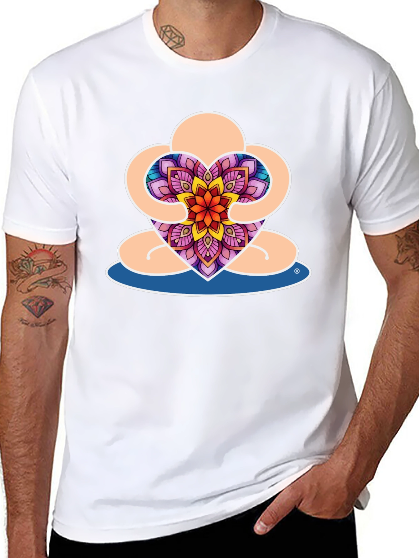Meditative Heart Mandala Graphic Tee