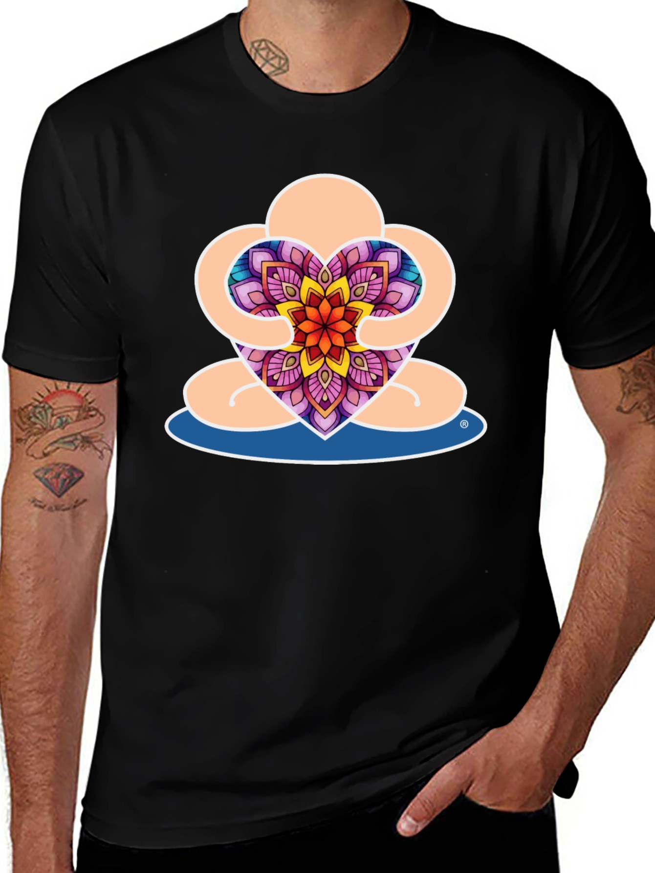 Meditative Heart Mandala Graphic Tee