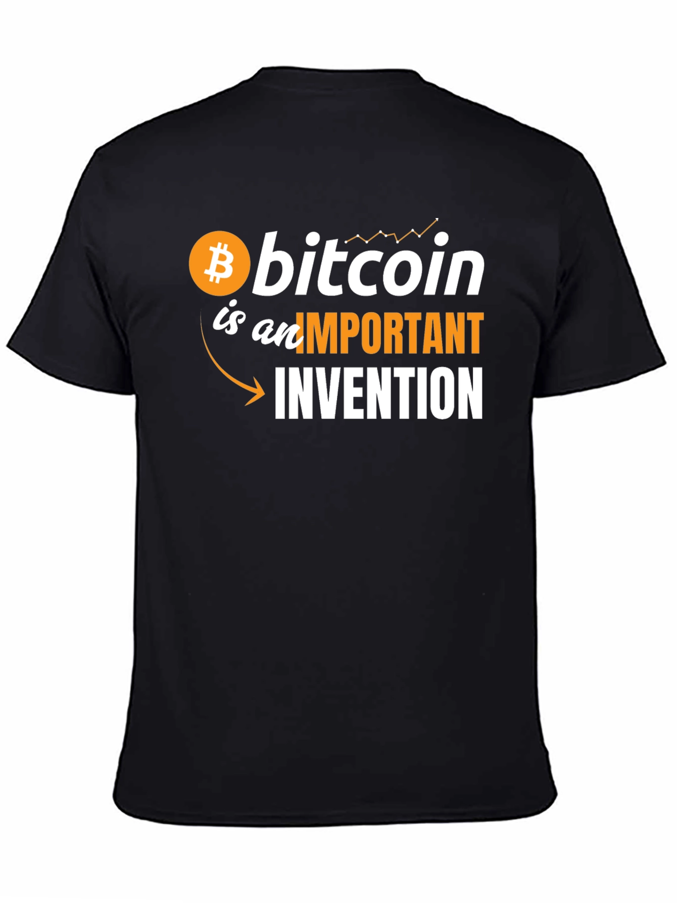 Bitcoin Important Invention Graphic Tee - Black