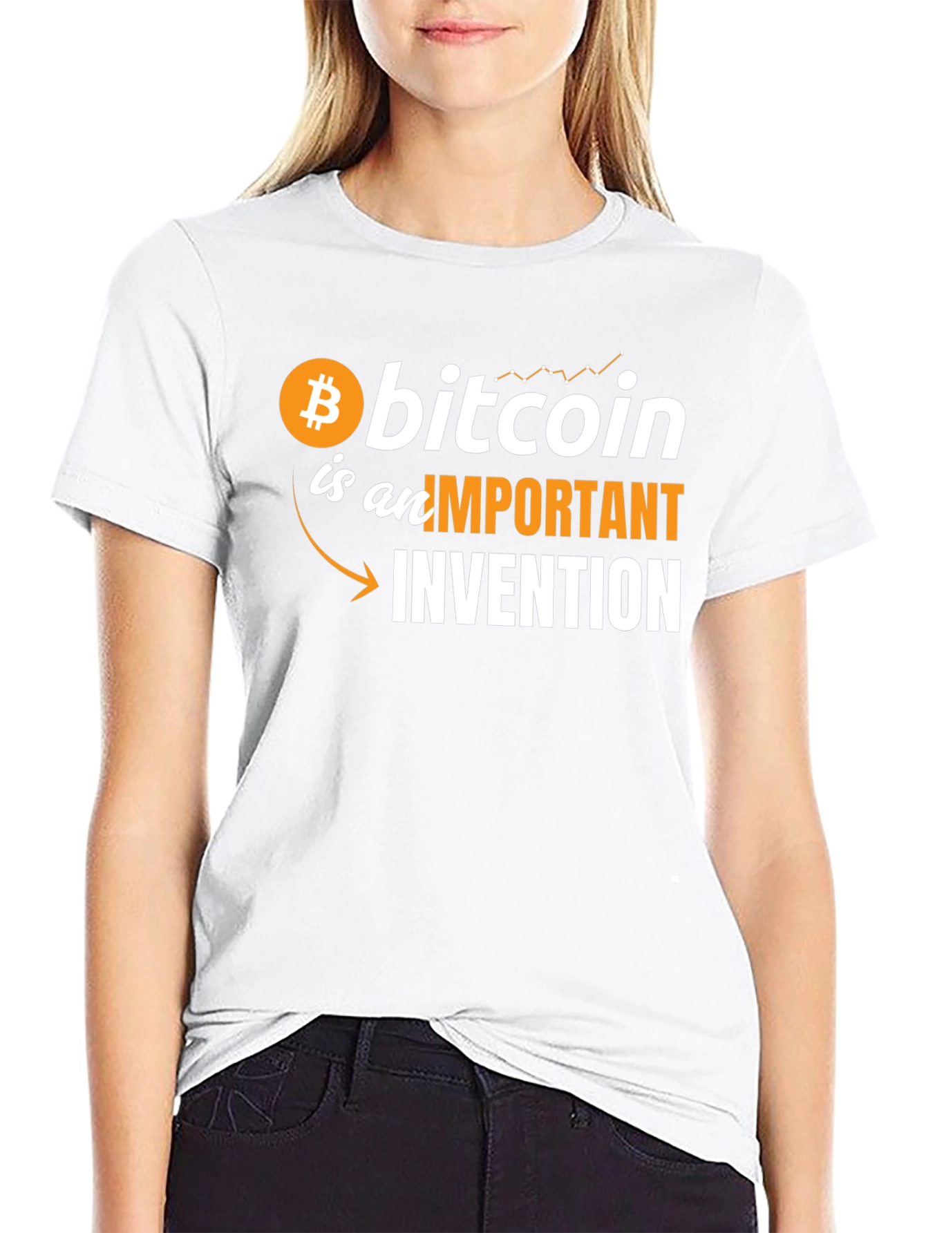 Bitcoin Important Invention Graphic Tee - Black