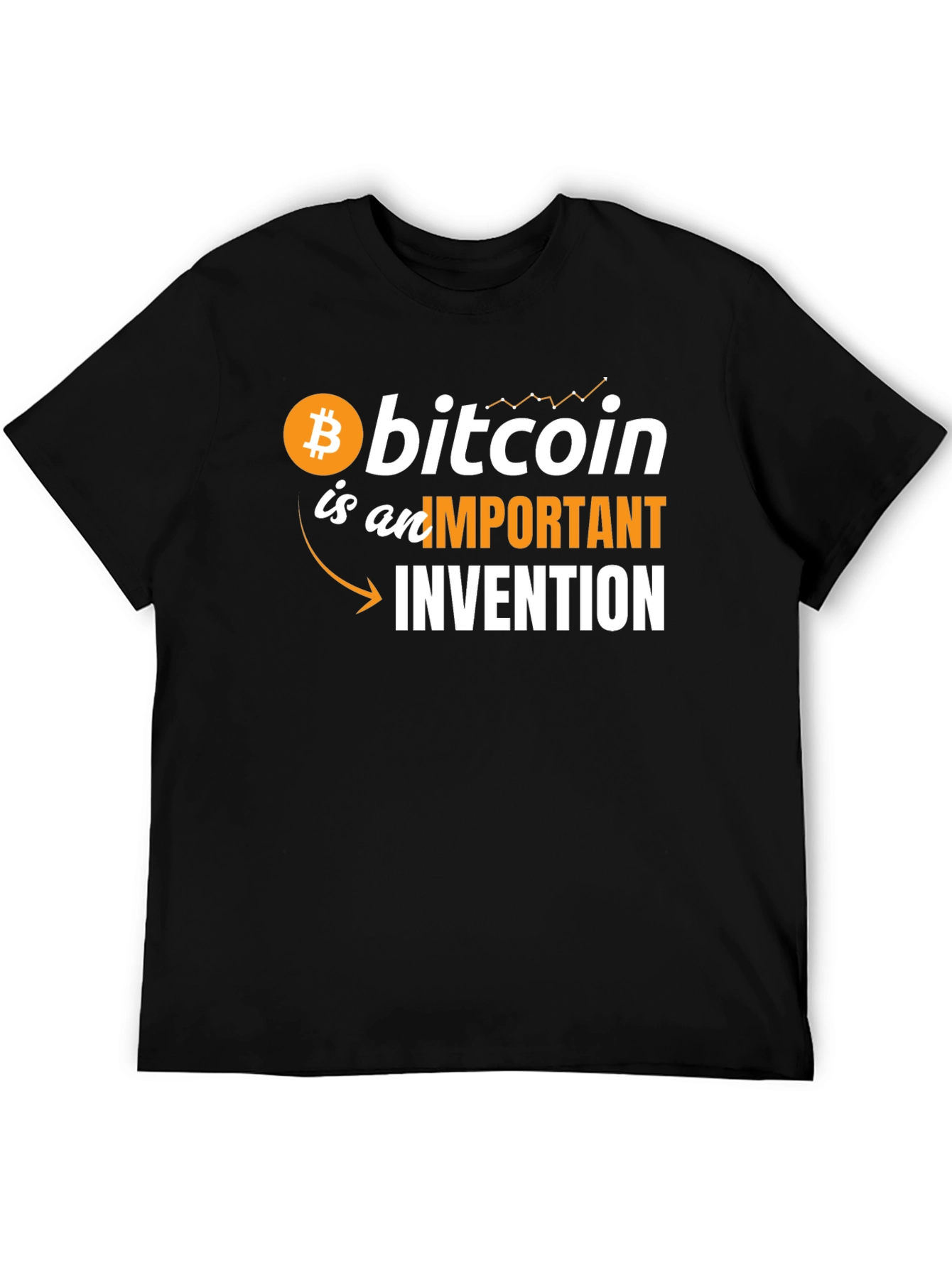 Bitcoin Important Invention Graphic Tee - Black