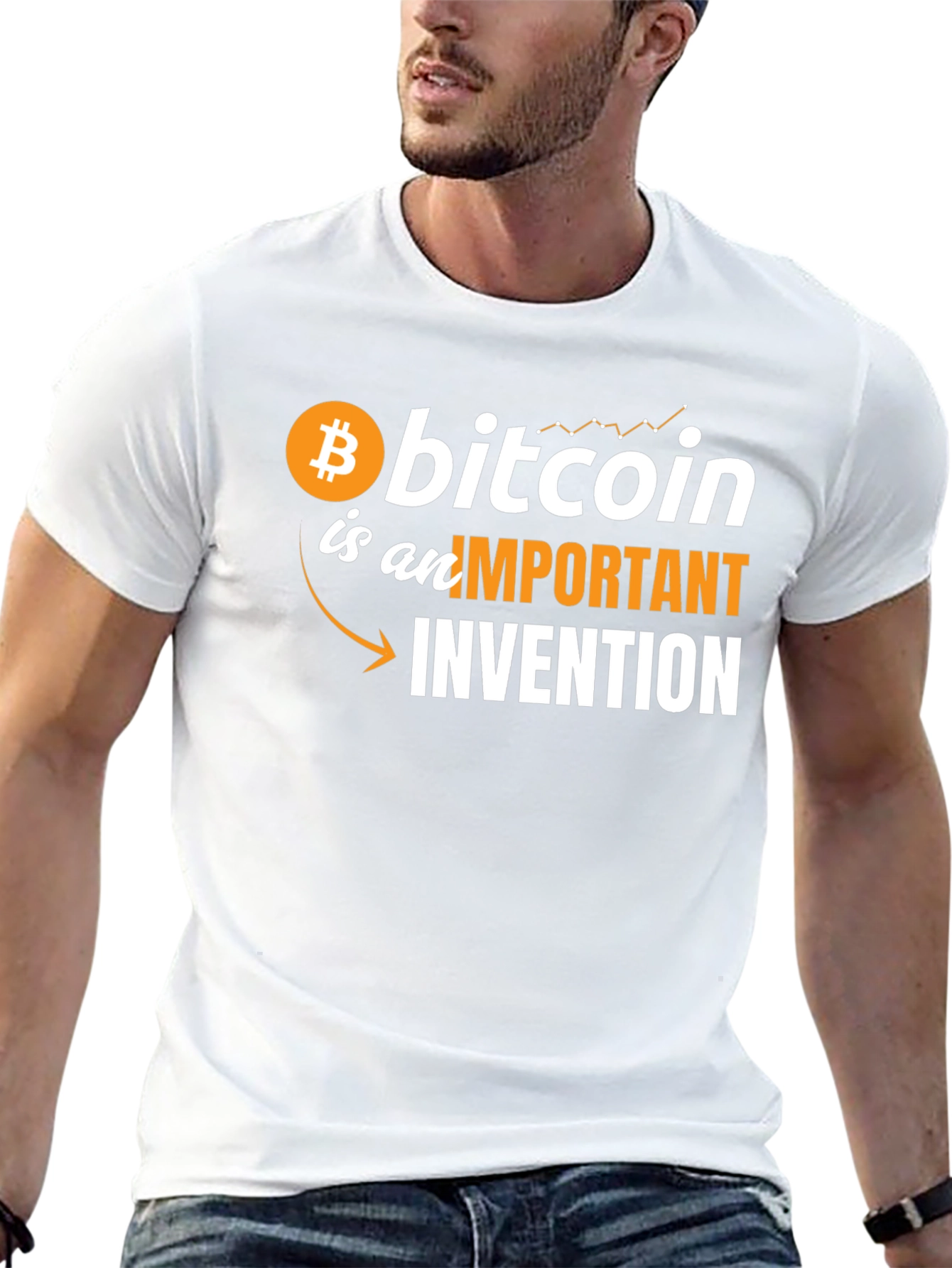 Bitcoin Important Invention Graphic Tee - Black