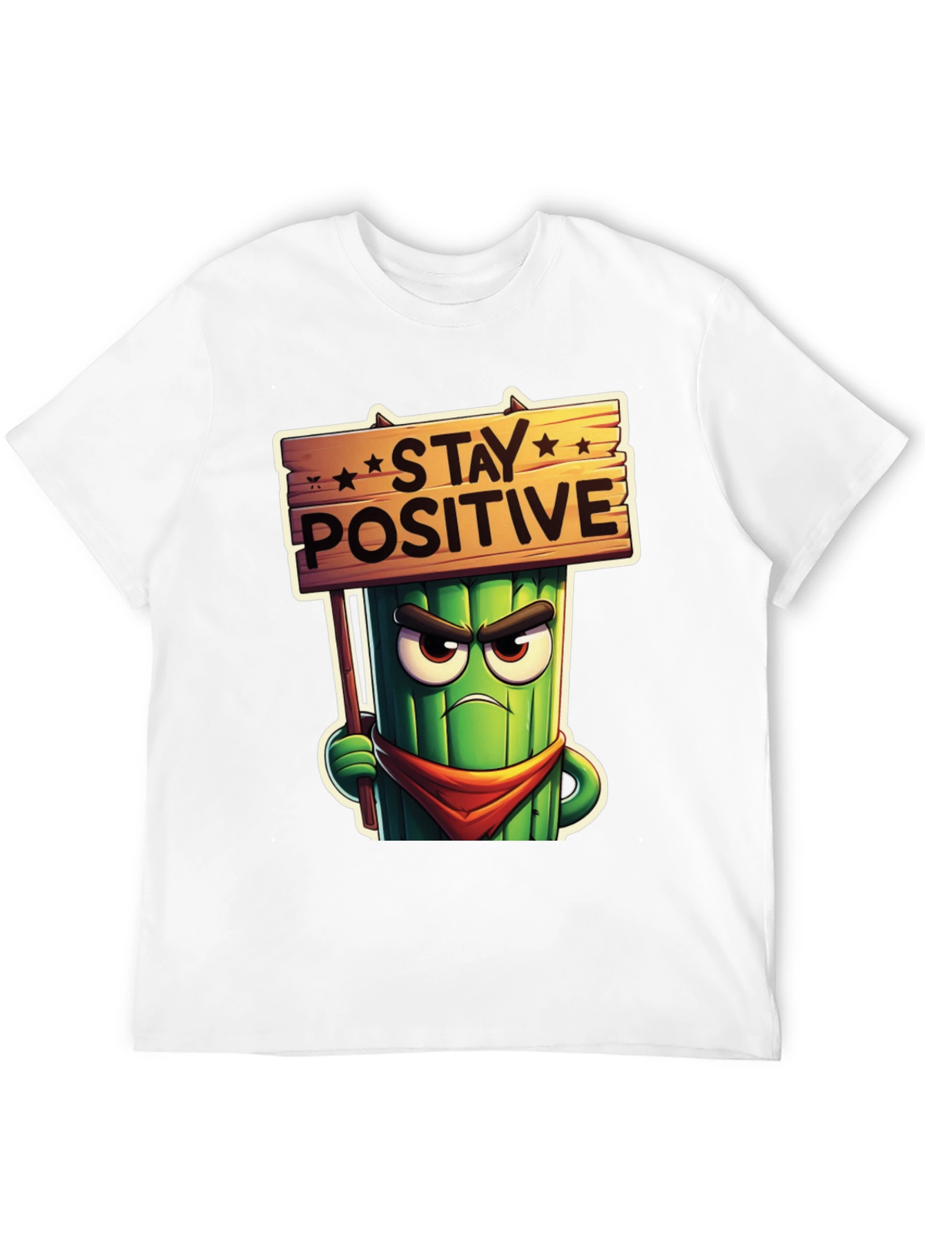Stay Positive Cartoon T-Shirt