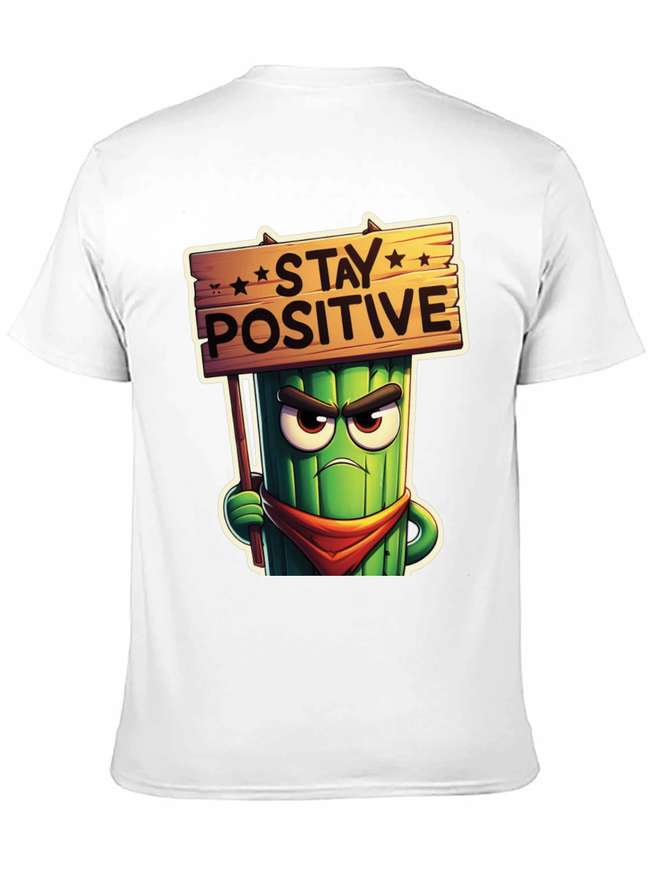 Stay Positive Cartoon T-Shirt