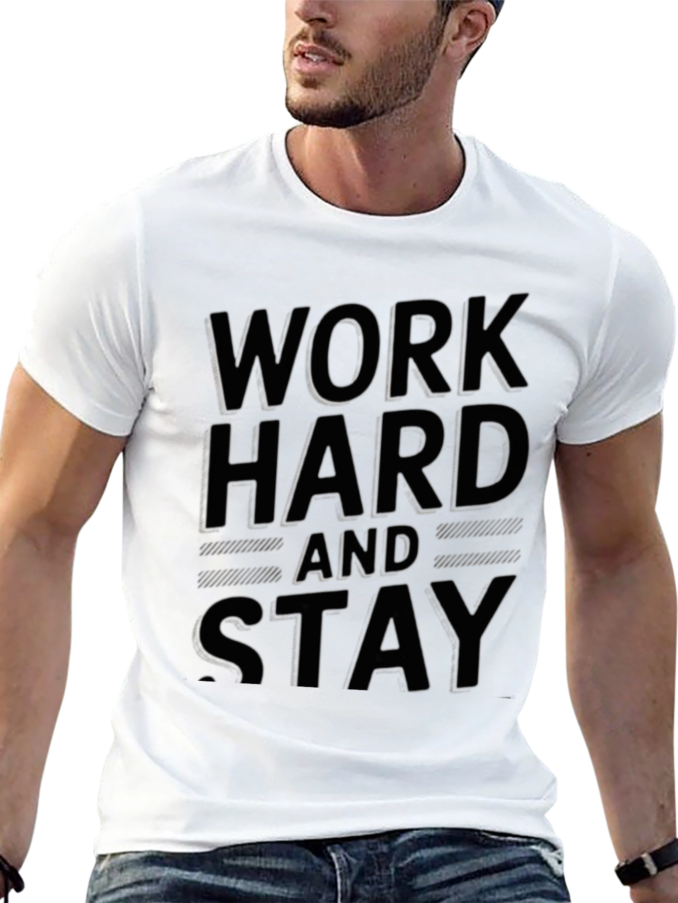 Work Hard Stay T-Shirt - Motivational Mens Tee