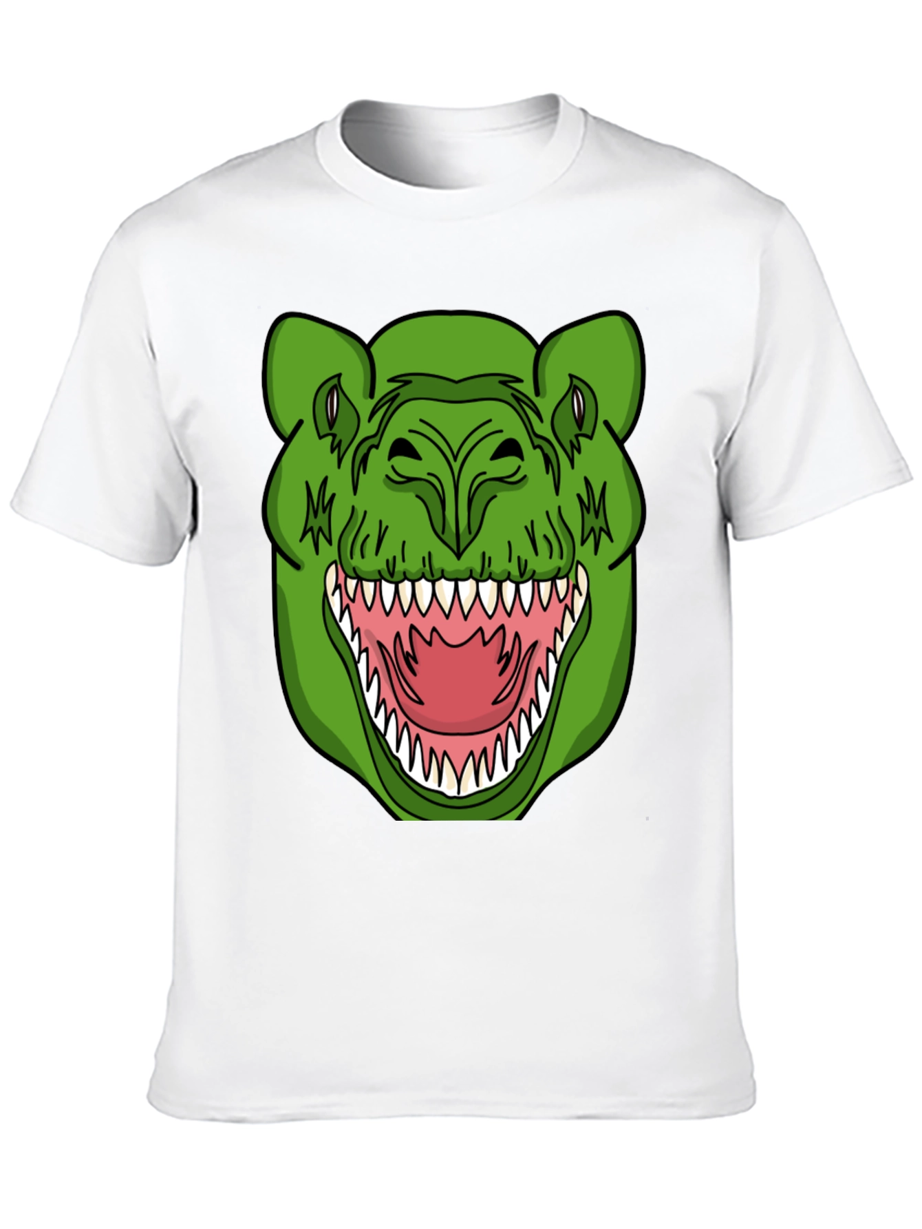 Dinosaur Graphic T-Shirt - Black Crew Neck Tee