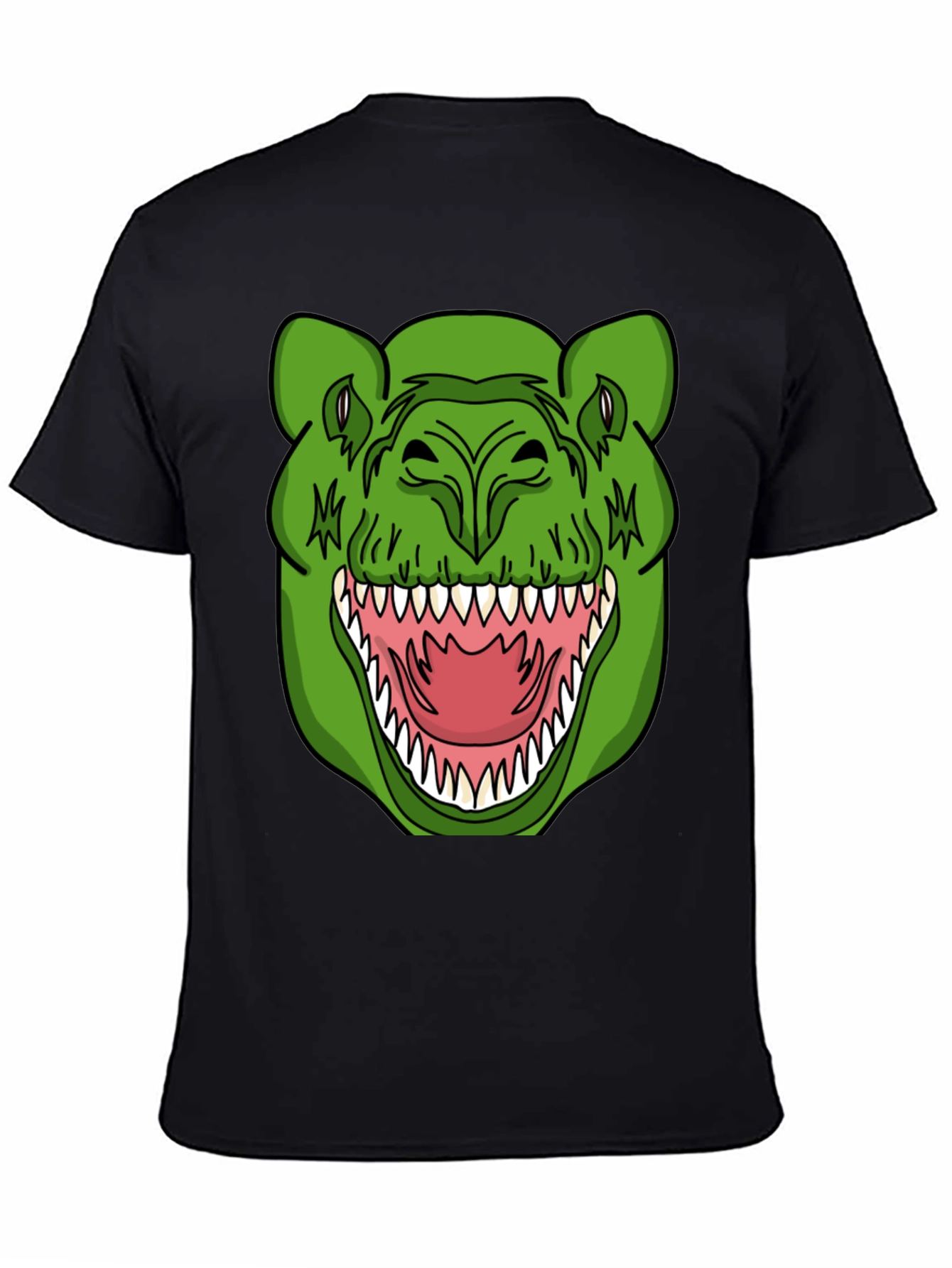 Dinosaur Graphic T-Shirt - Black Crew Neck Tee
