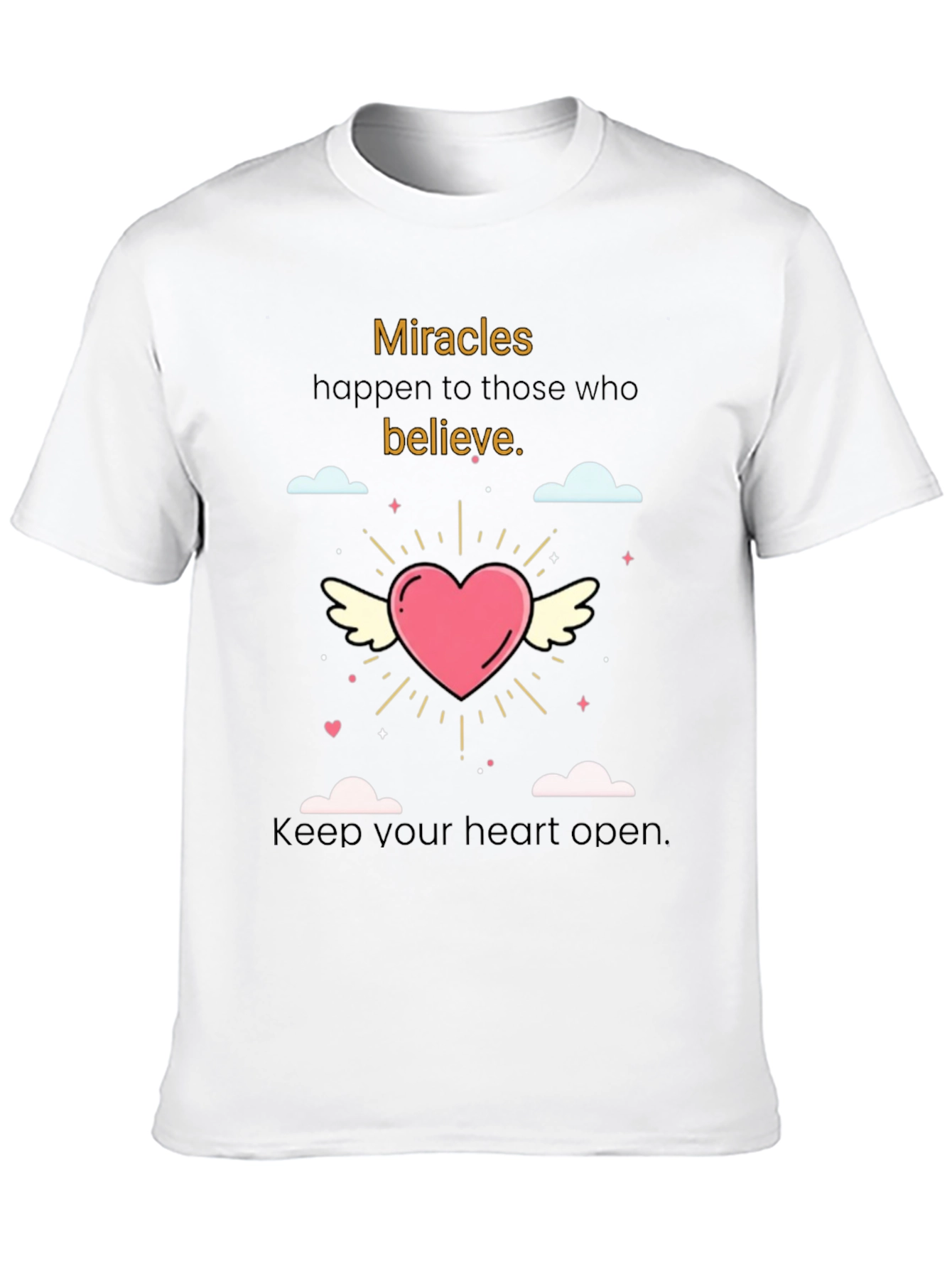 Believe in Miracles Black T-Shirt