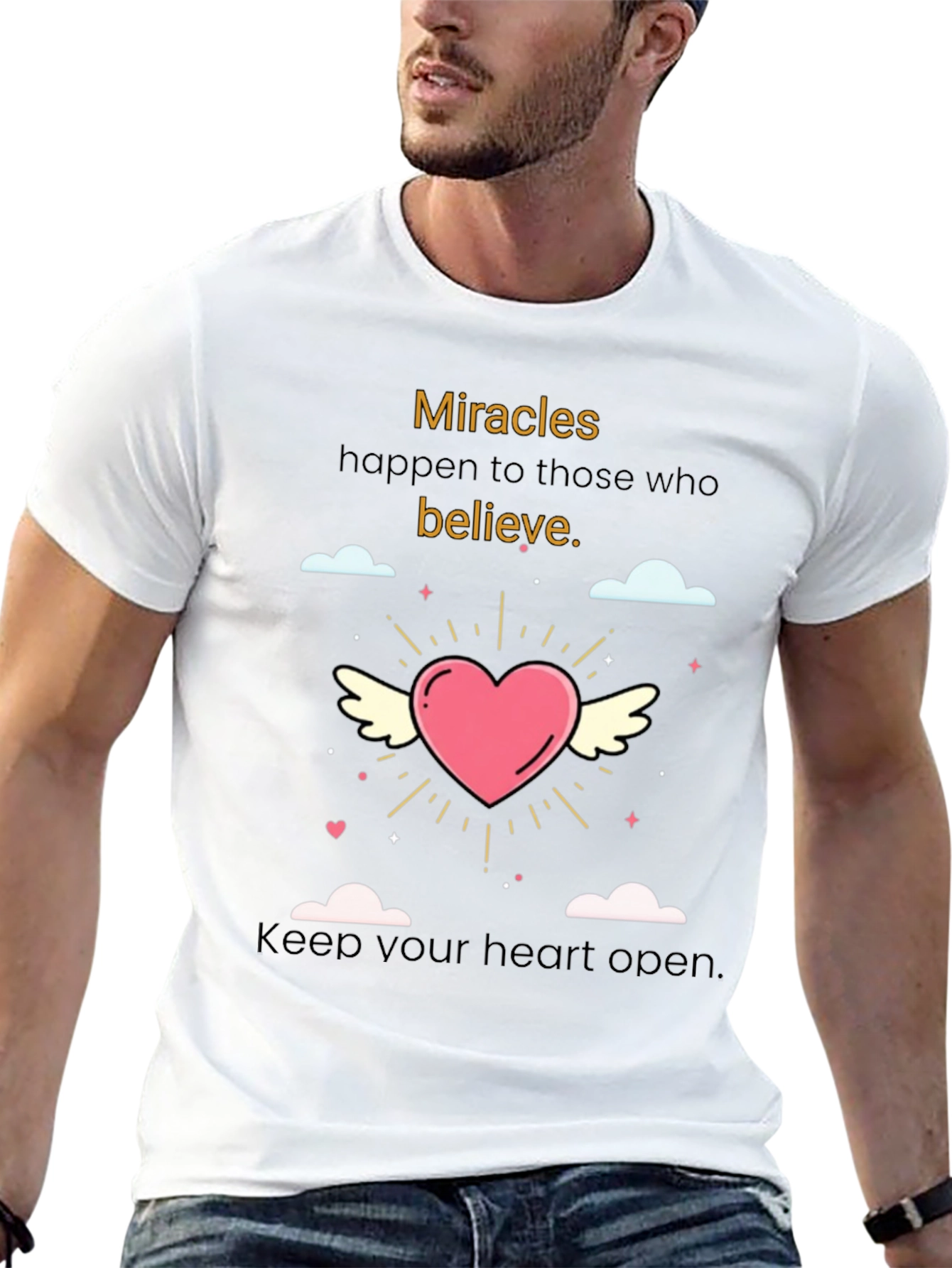 Believe in Miracles Black T-Shirt