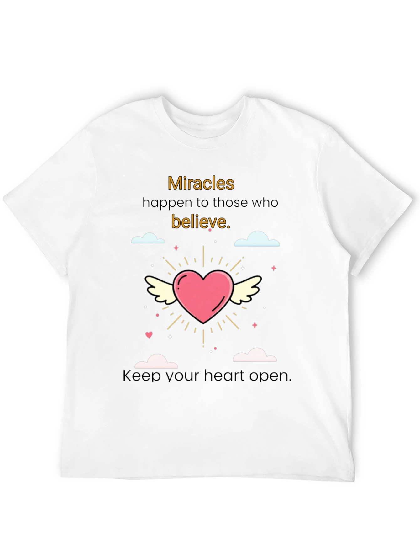 Believe in Miracles Black T-Shirt