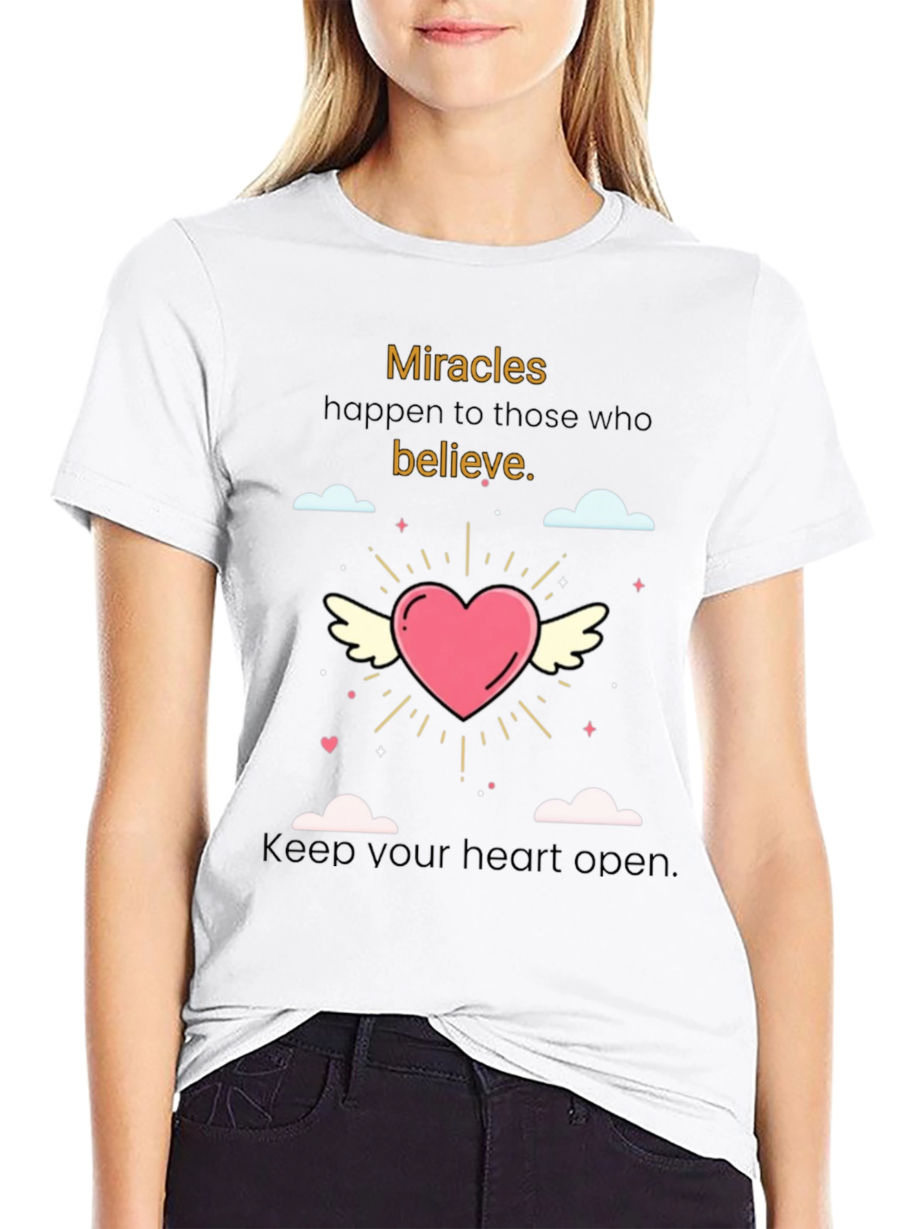 Believe in Miracles Black T-Shirt