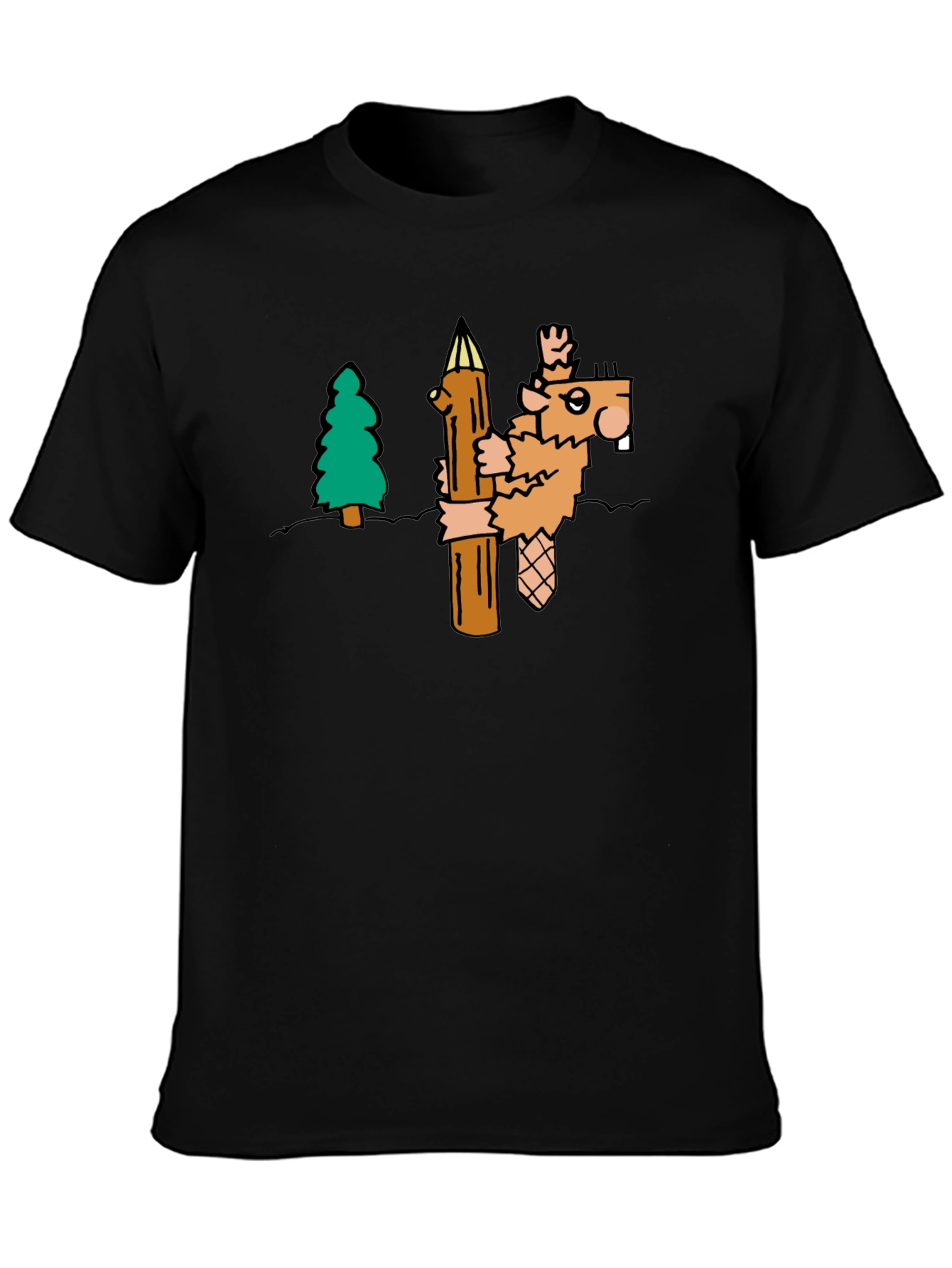 Cartoon Beaver T-Shirt | Novelty Tee