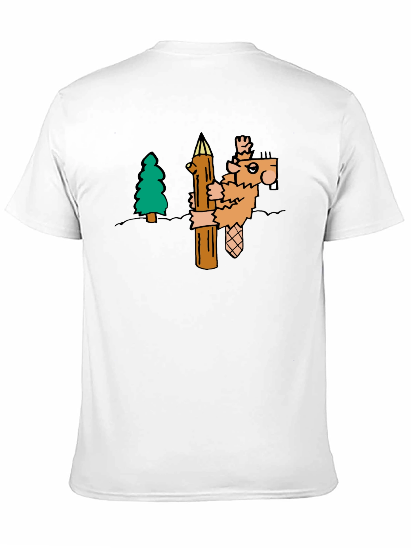 Cartoon Beaver T-Shirt | Novelty Tee