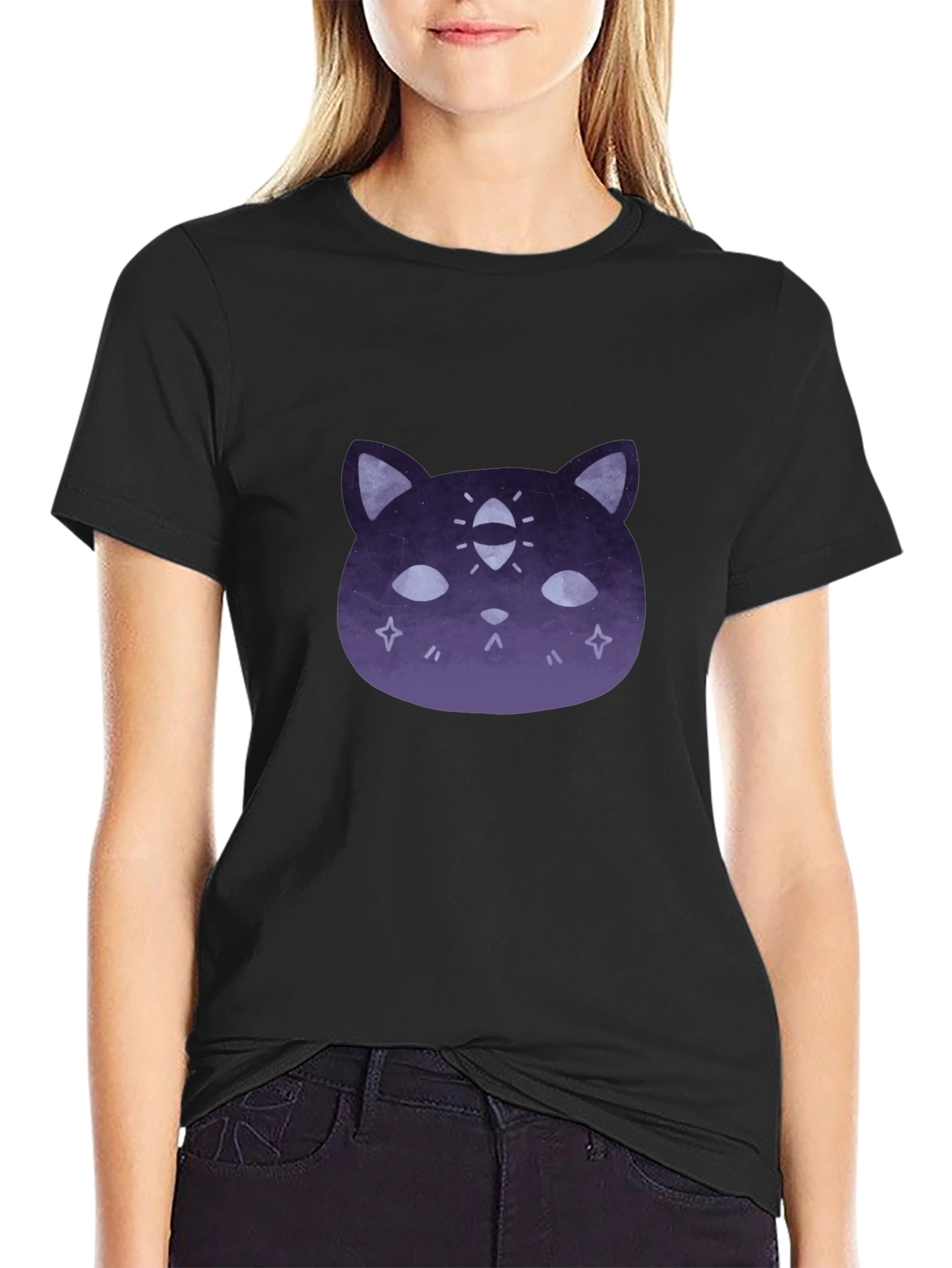 Mystic Cat Graphic Tee - Stylish Comfort