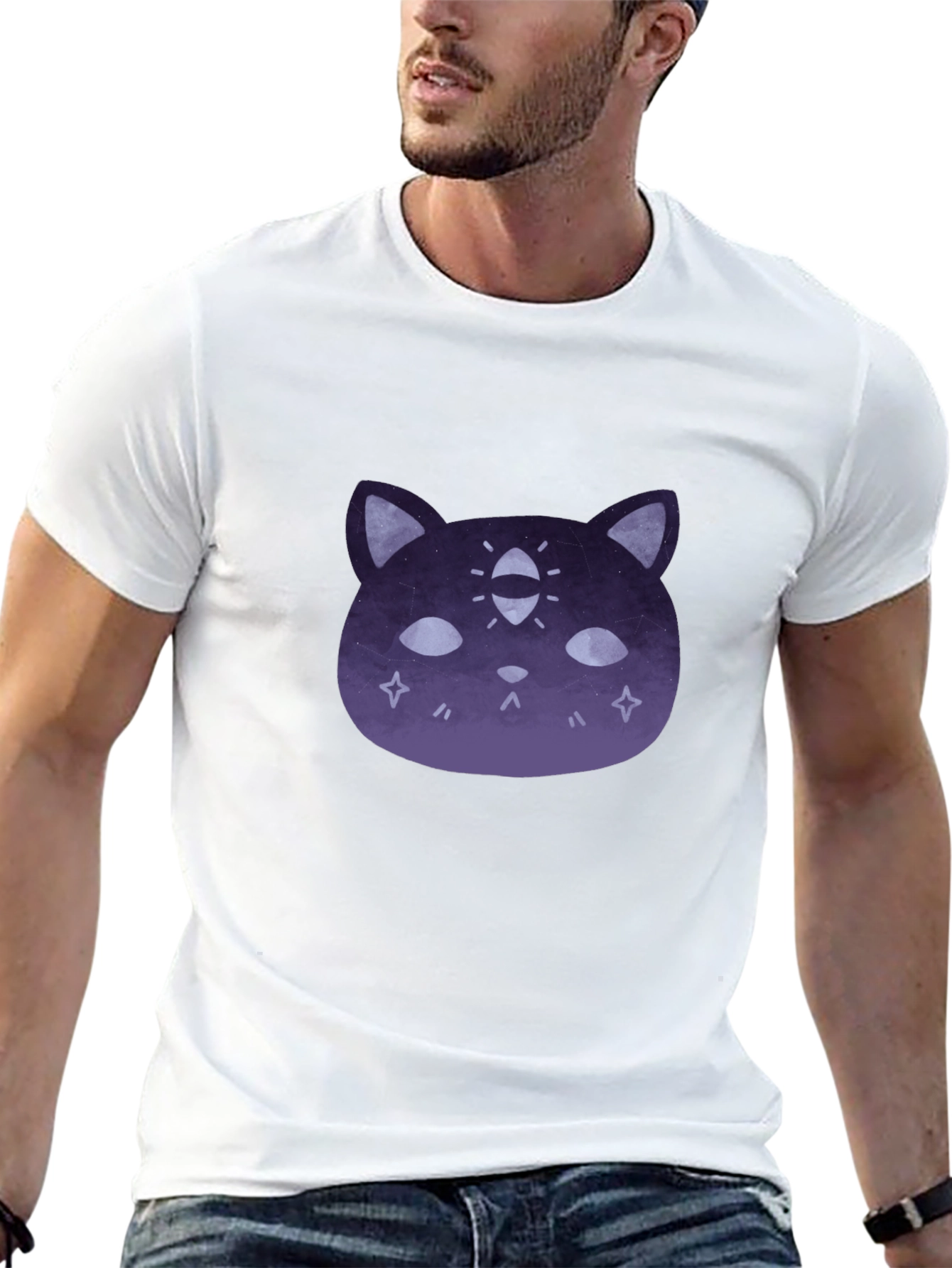 Mystic Cat Graphic Tee - Stylish Comfort