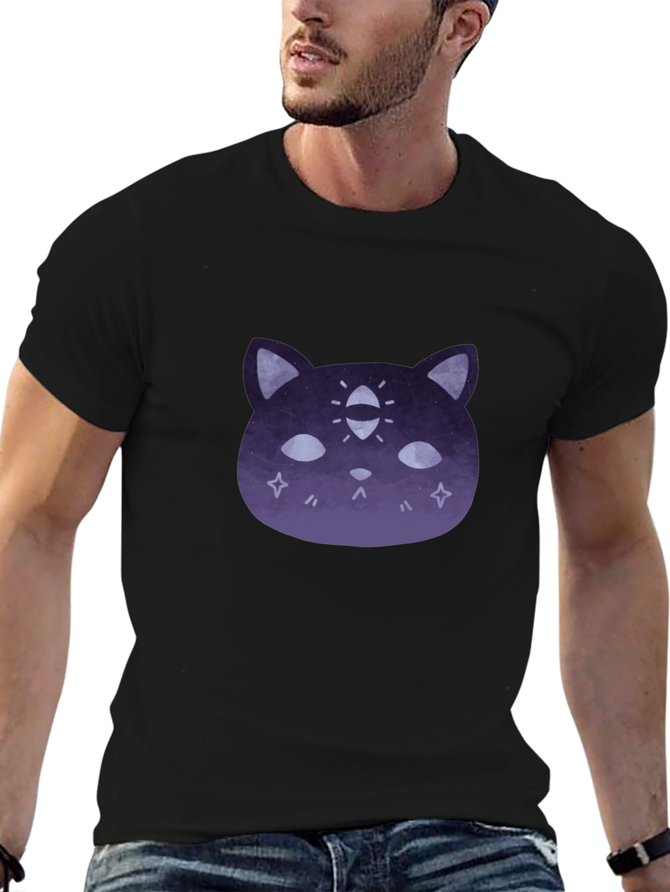 Mystic Cat Graphic Tee - Stylish Comfort