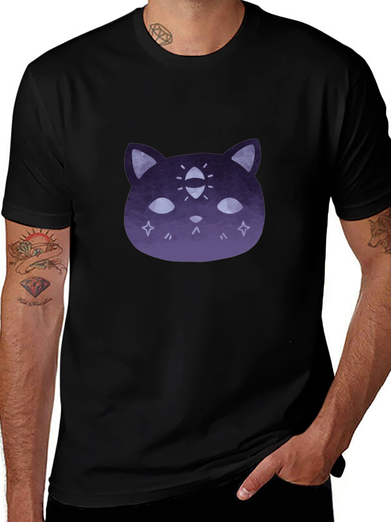 Mystic Cat Graphic Tee - Stylish Comfort