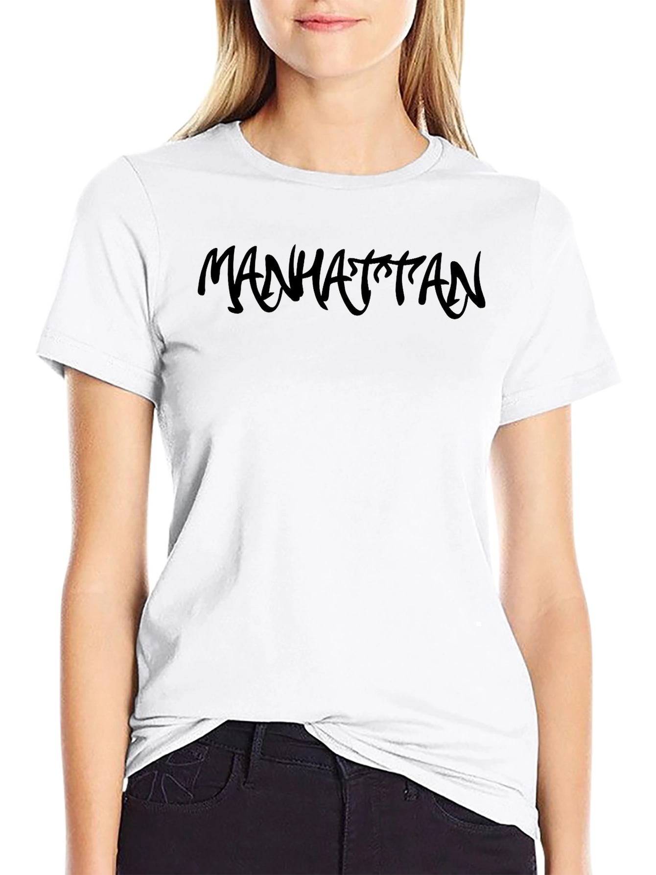 Manhattan Graphic Tee - Unisex Black T-Shirt