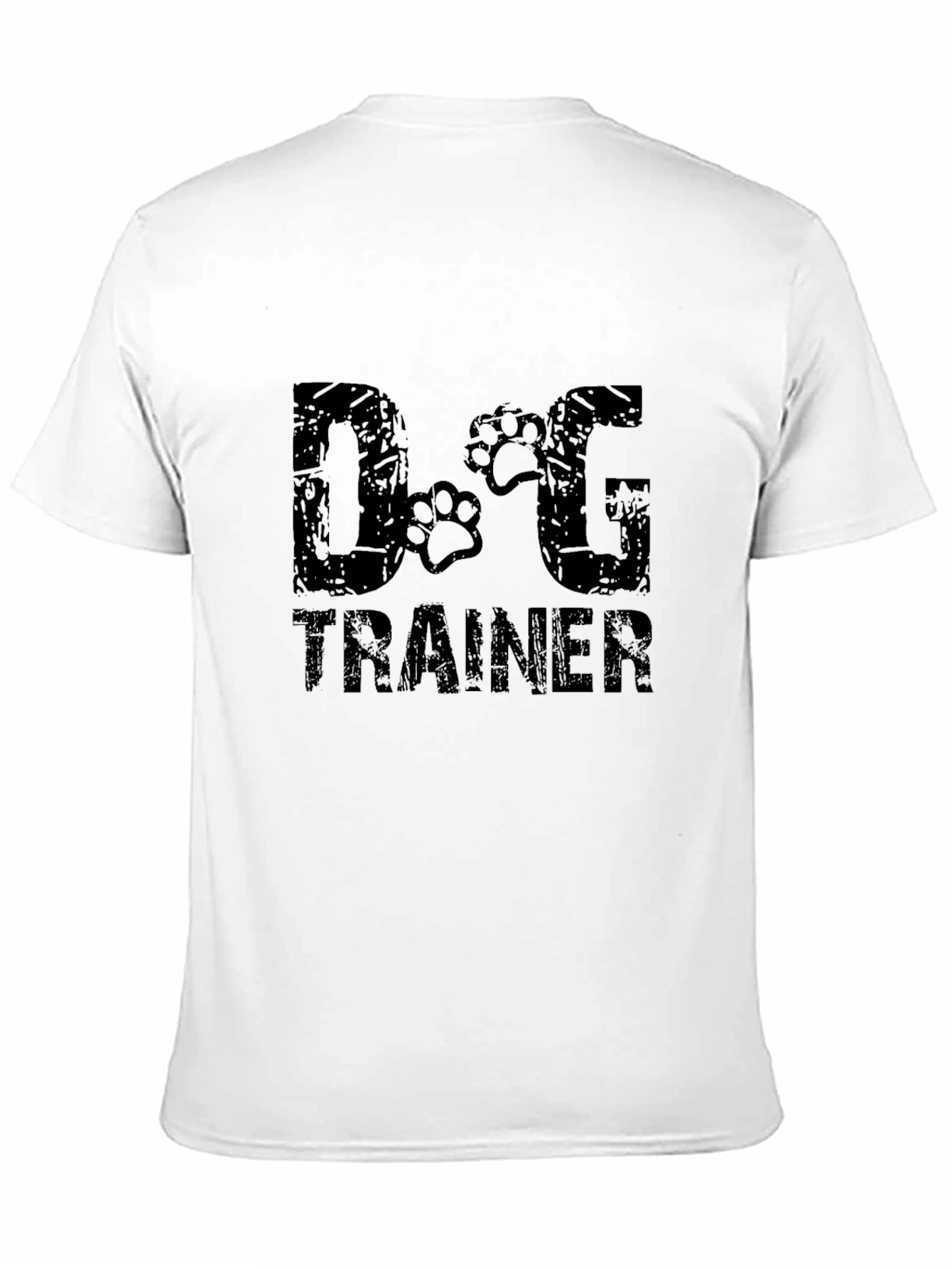 Dog Trainer Graphic Tee - Black Cotton T-Shirt