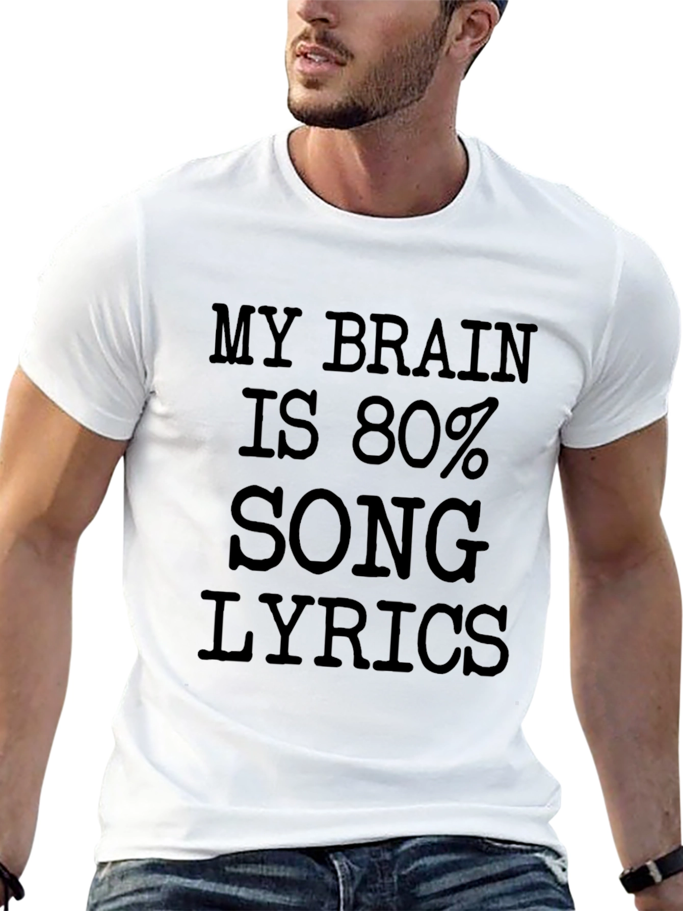 My Brain is 80% Song Lyrics T-Shirt