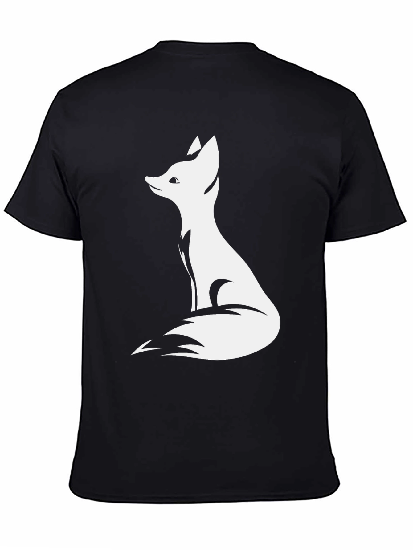Fox Graphic Print Black T-Shirt