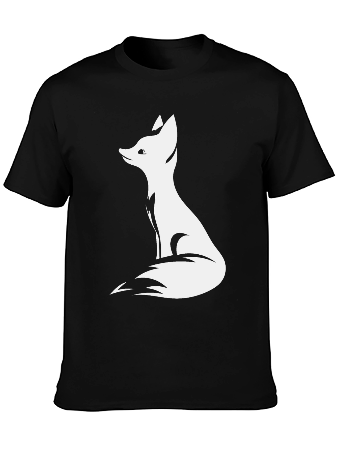 Fox Graphic Print Black T-Shirt