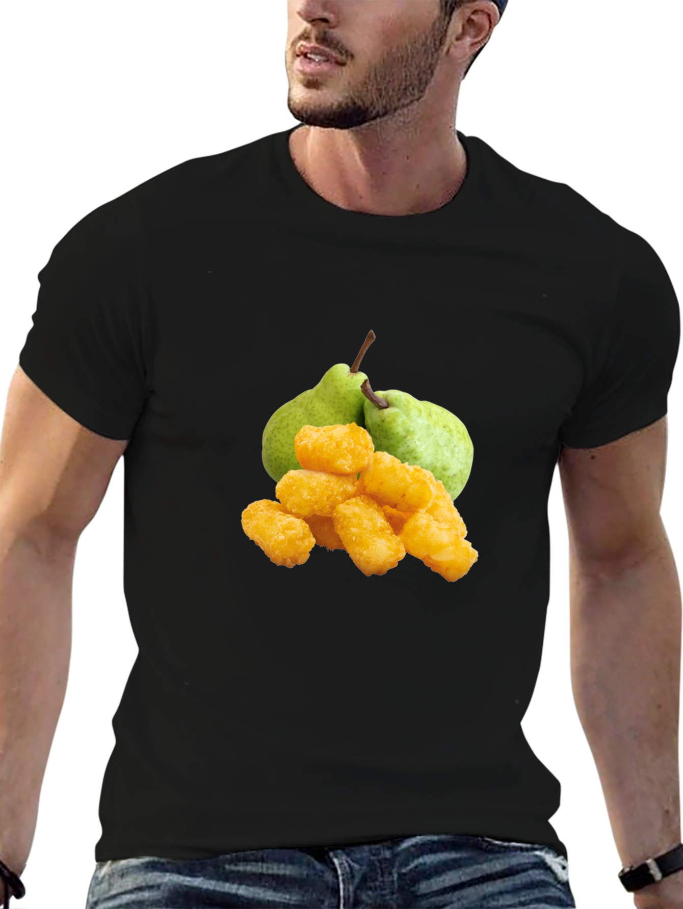 Funny Fruit & Tots Graphic Tee - Black