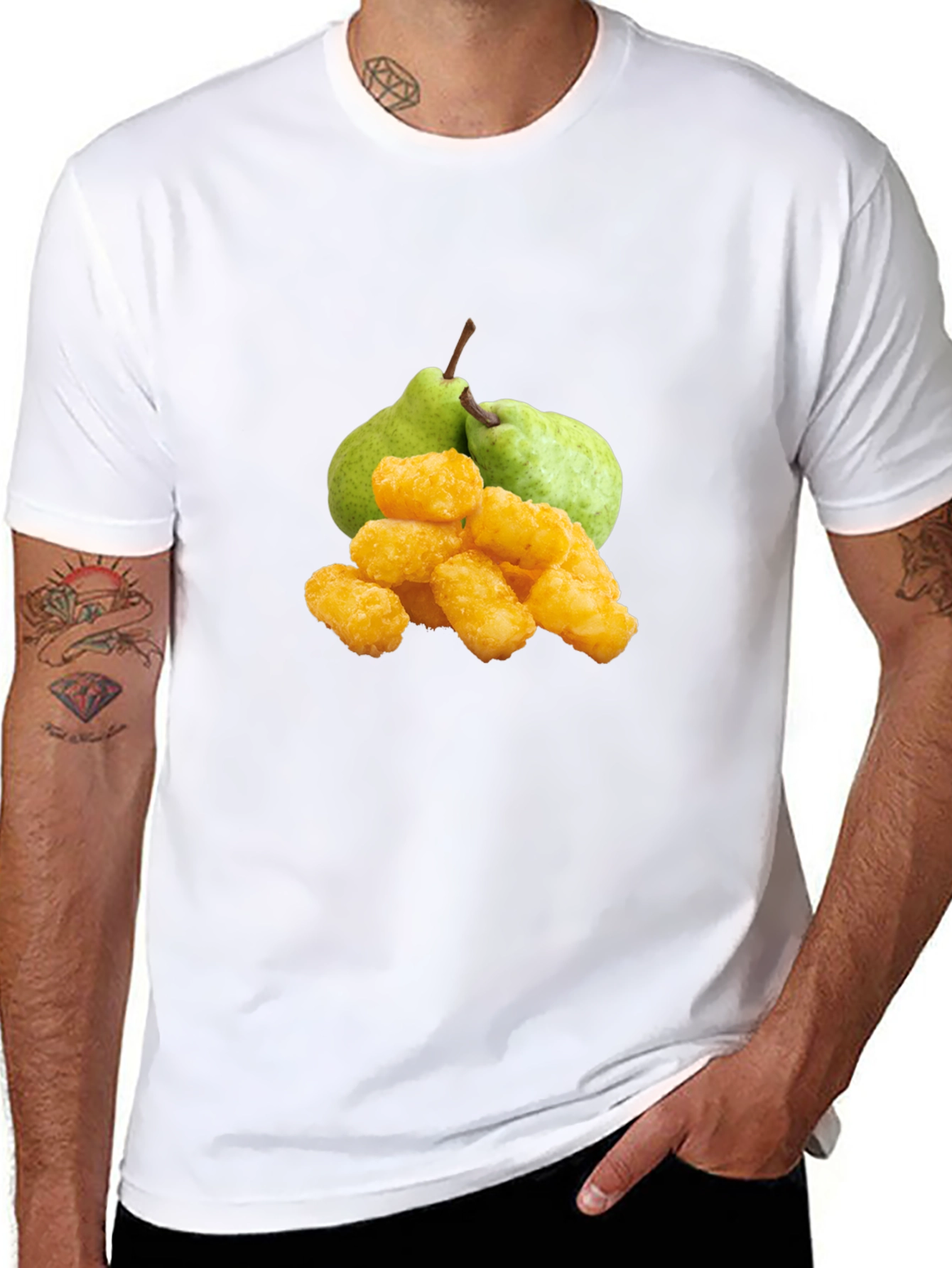 Funny Fruit & Tots Graphic Tee - Black