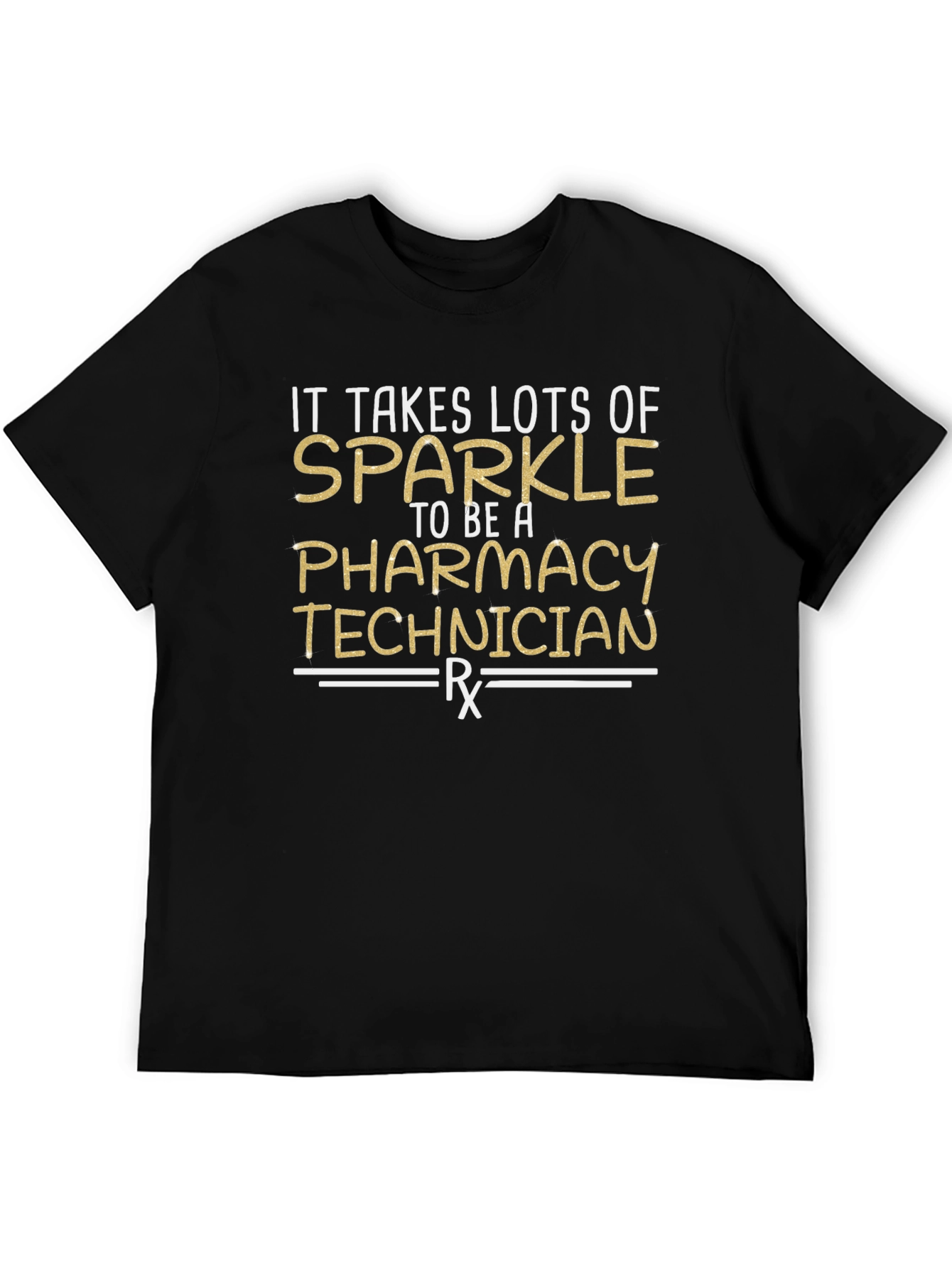 Sparkle Pharmacy Technician Black T-Shirt