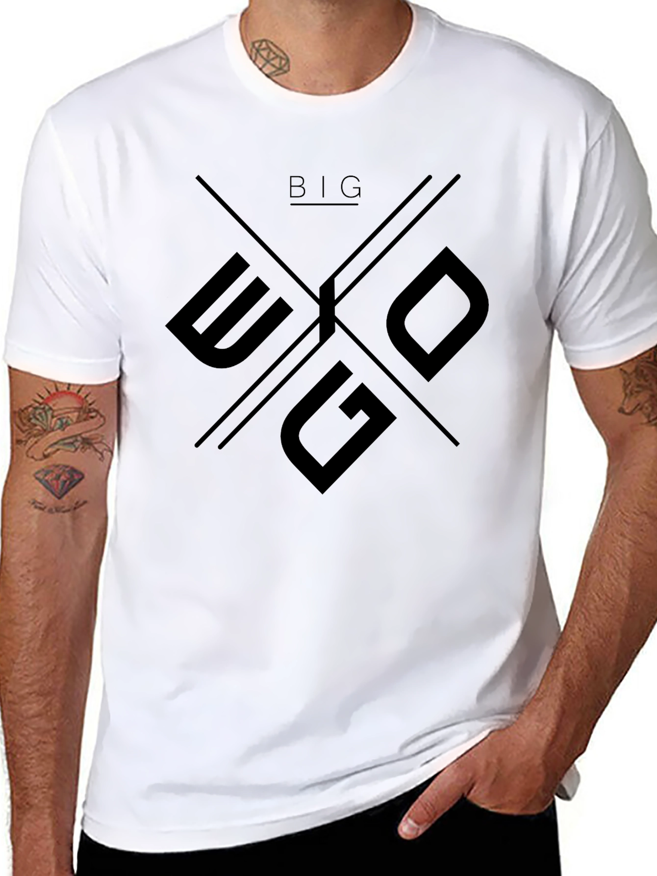 Big Ego Black Graphic T-Shirt