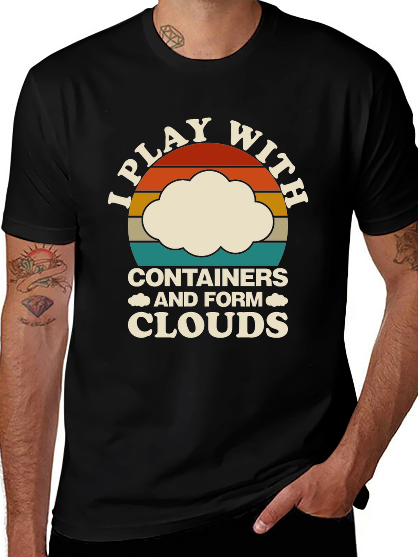 I Play With Containers Funny Cloud T-Shirt