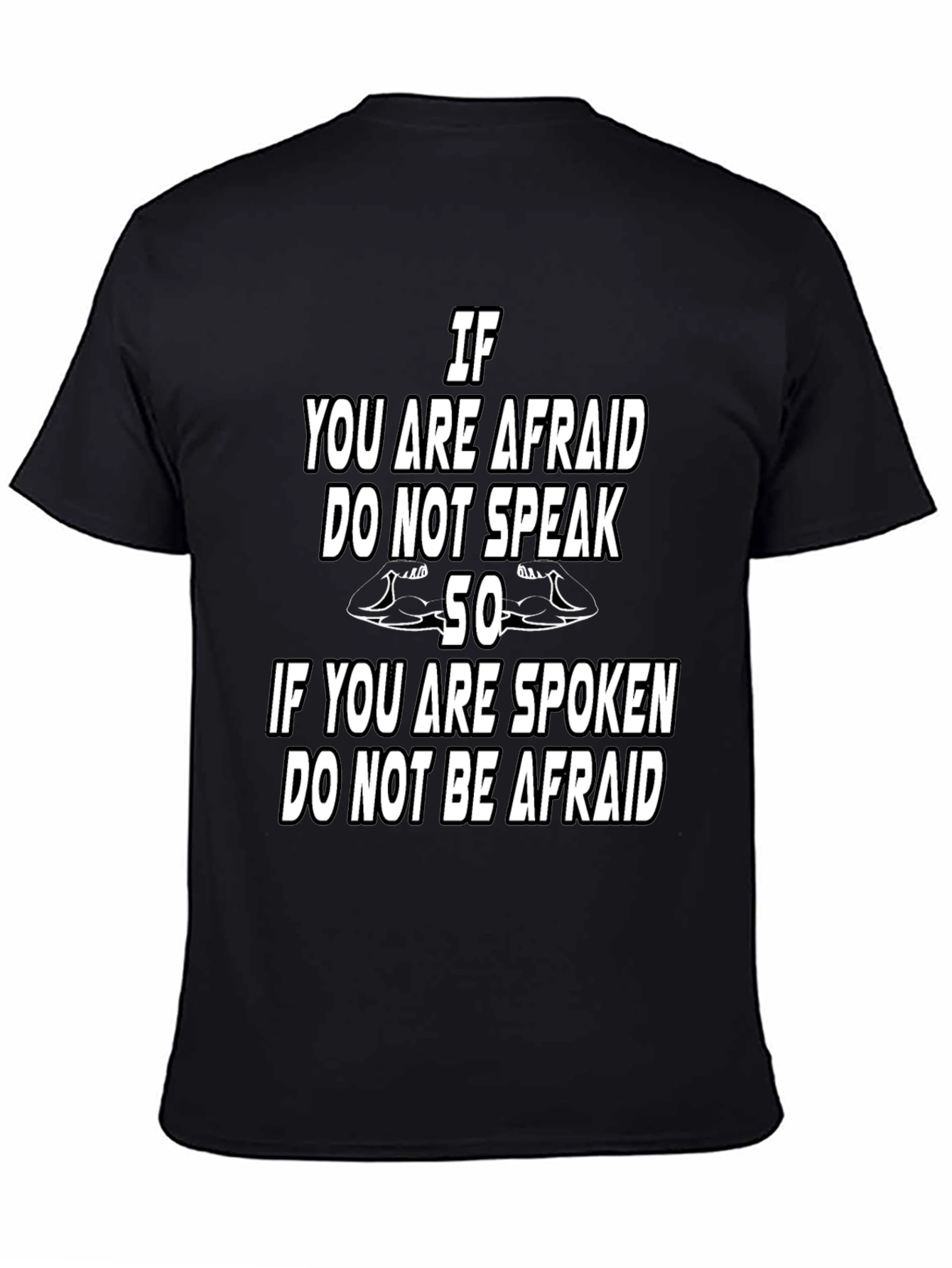 Afraid to Speak Graphic T-Shirt - Strong Message Tee