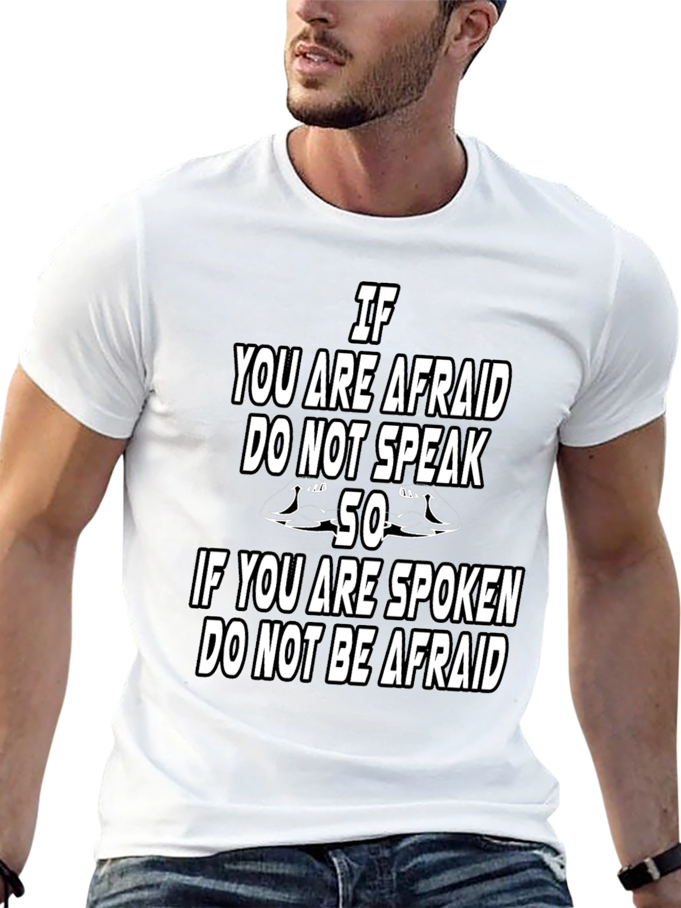 Afraid to Speak Graphic T-Shirt - Strong Message Tee