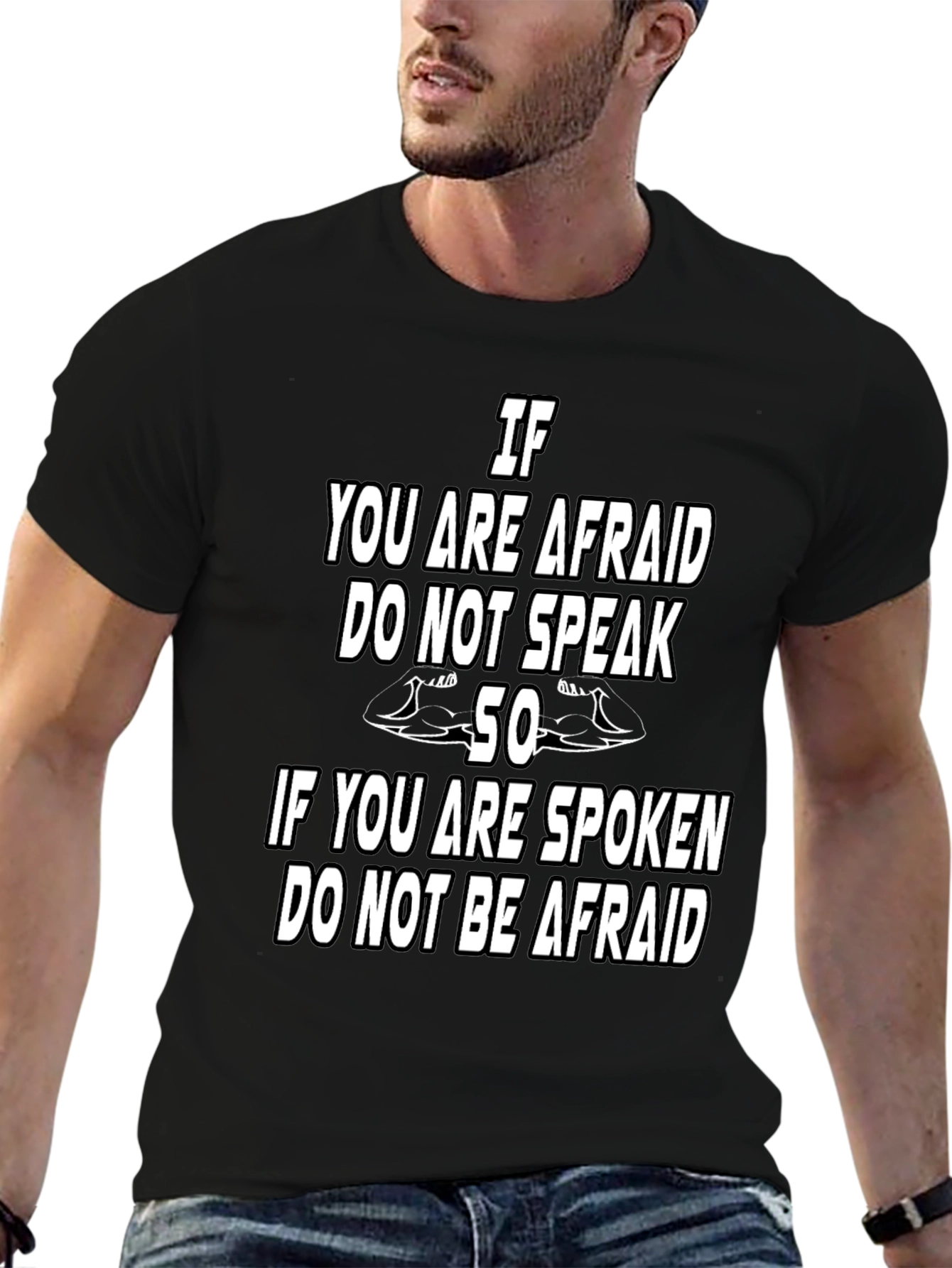 Afraid to Speak Graphic T-Shirt - Strong Message Tee