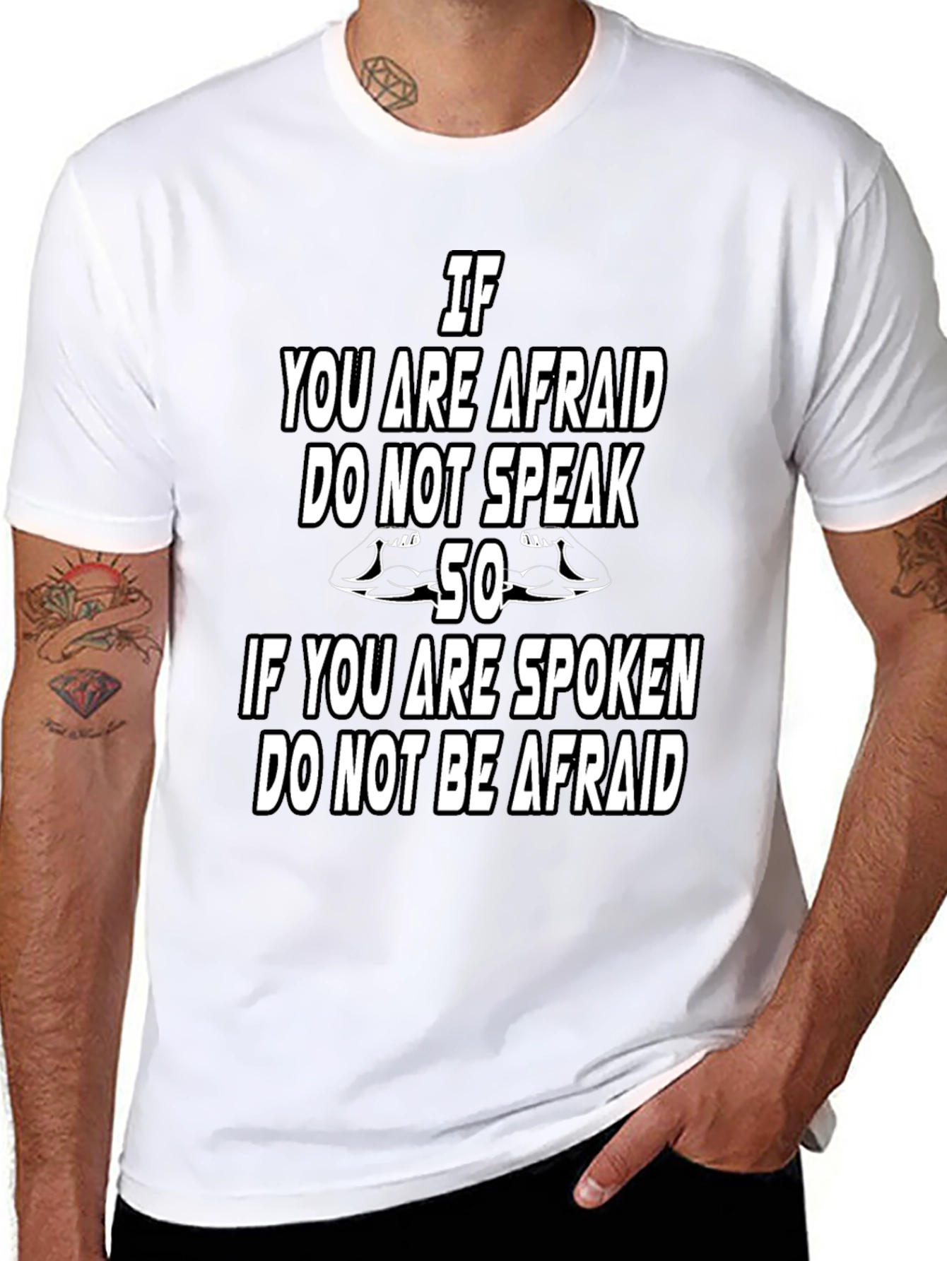 Afraid to Speak Graphic T-Shirt - Strong Message Tee