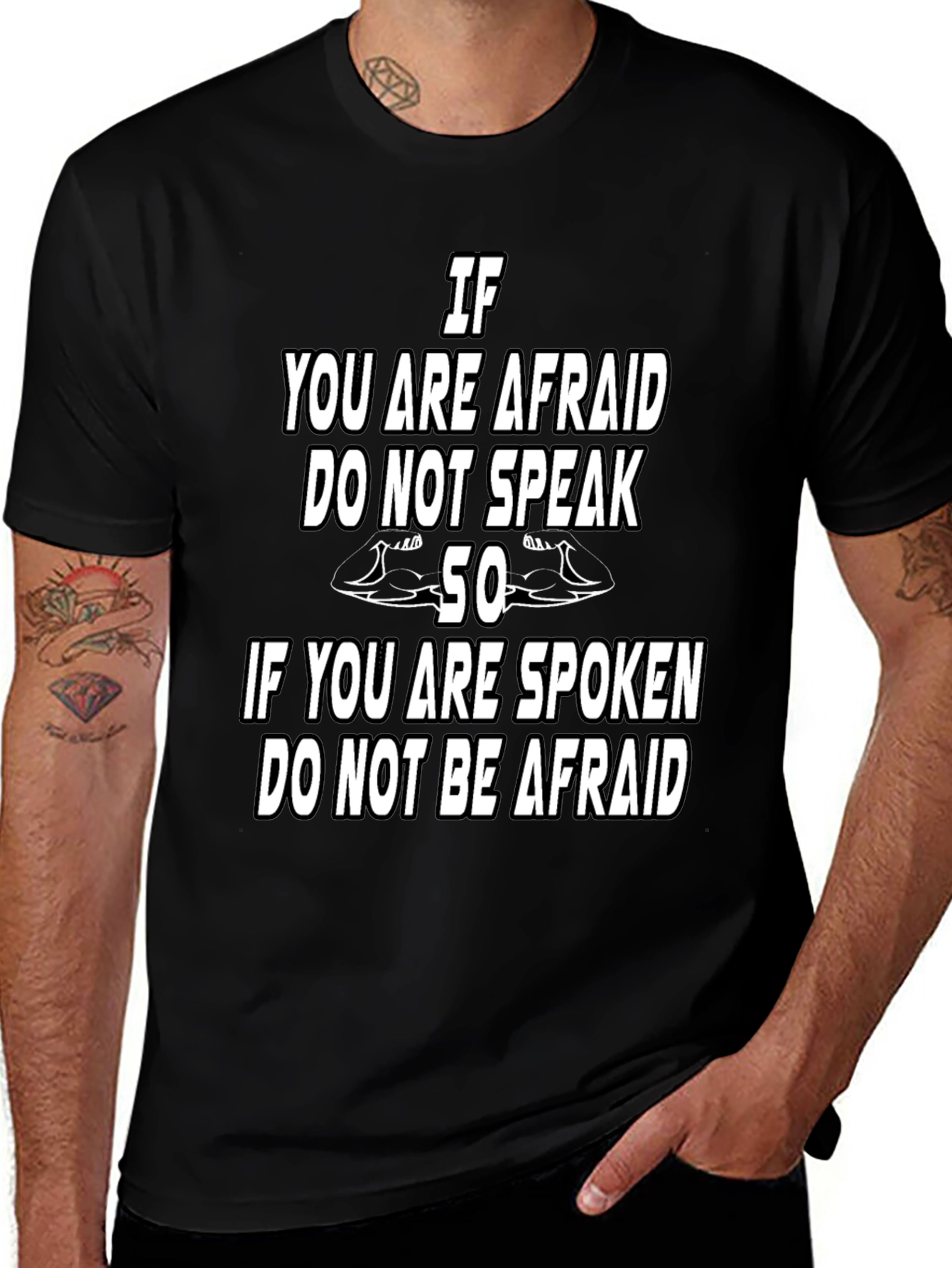 Afraid to Speak Graphic T-Shirt - Strong Message Tee