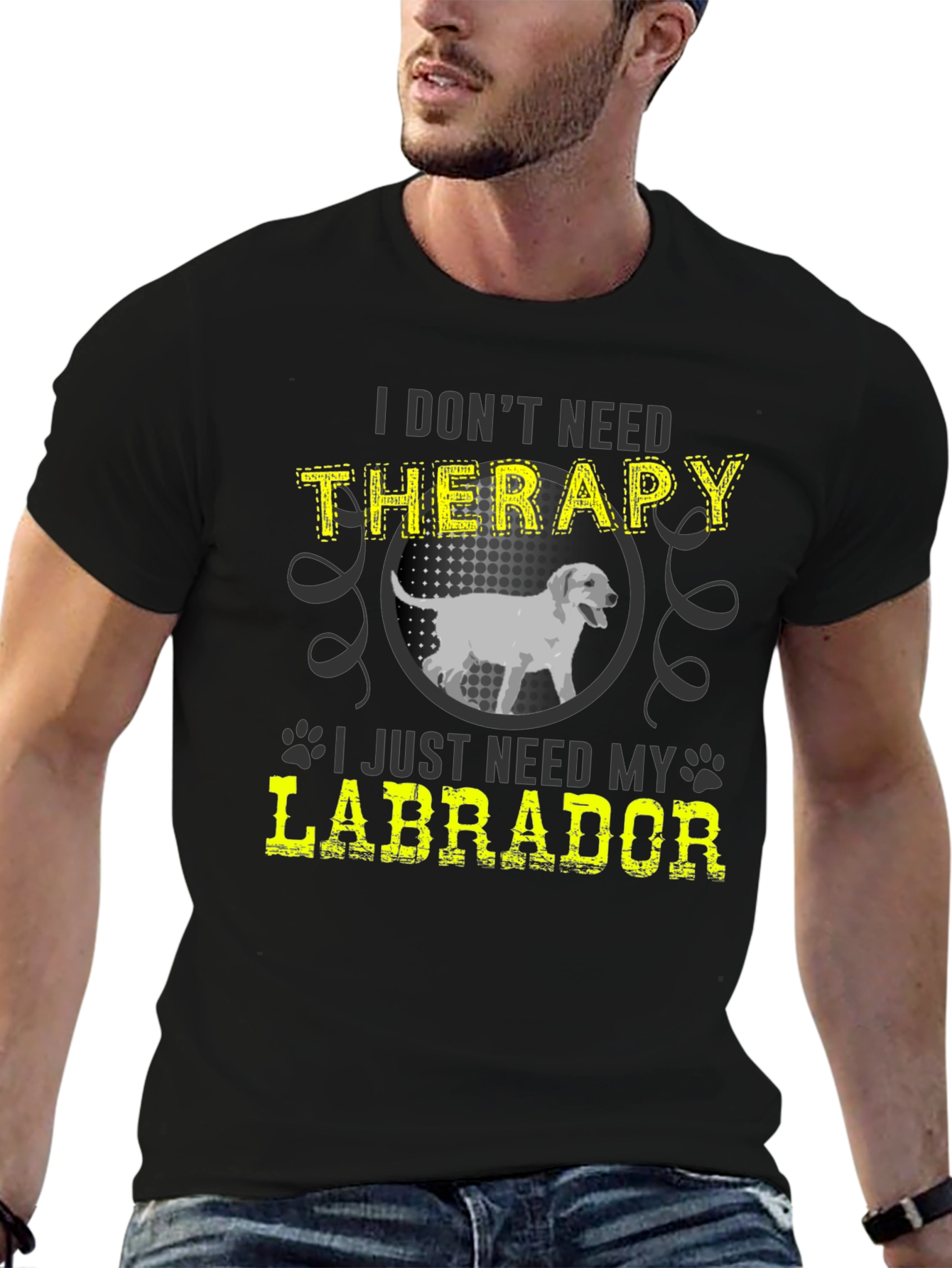 Labrador Therapy Graphic T-Shirt