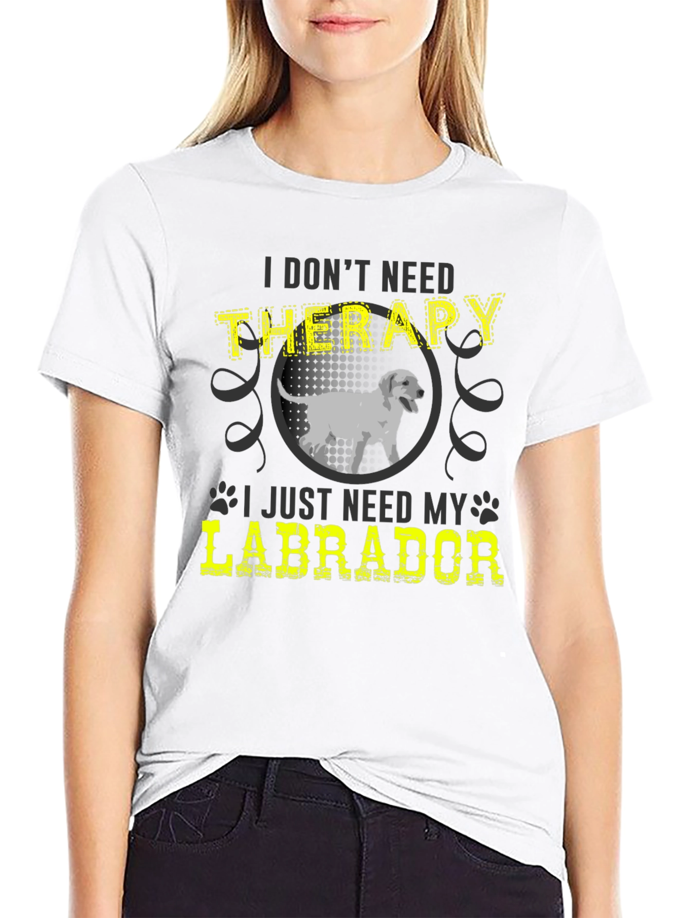 Labrador Therapy Graphic T-Shirt