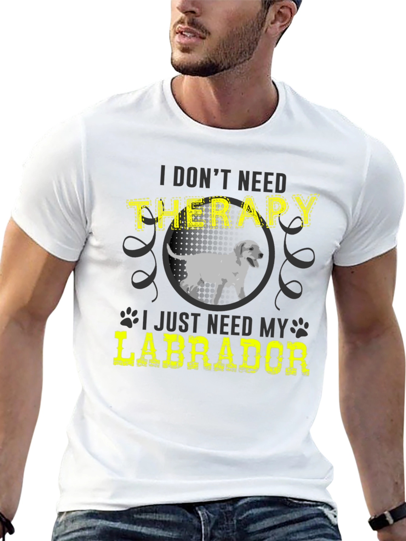 Labrador Therapy Graphic T-Shirt