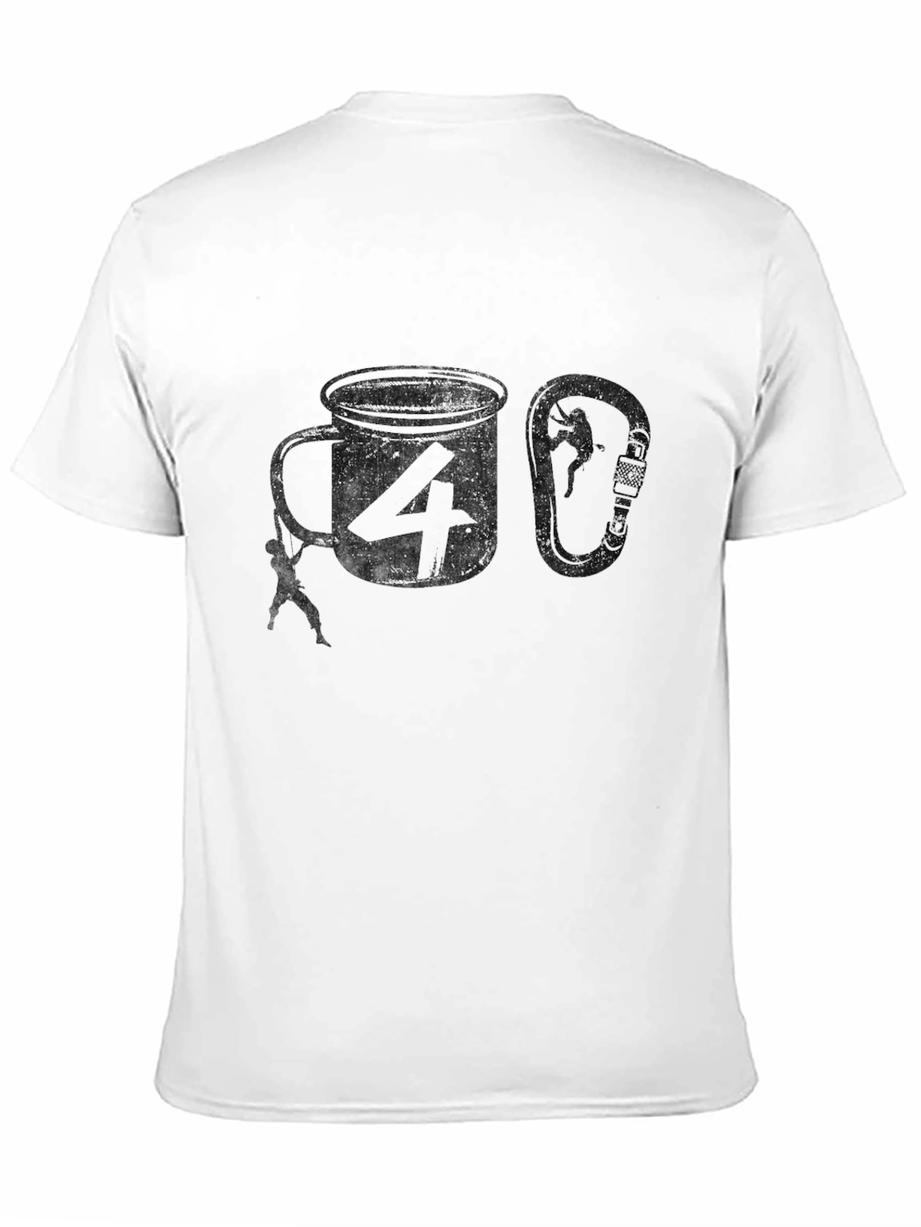 Climbing Coffee T-Shirt - Black Graphic Tee