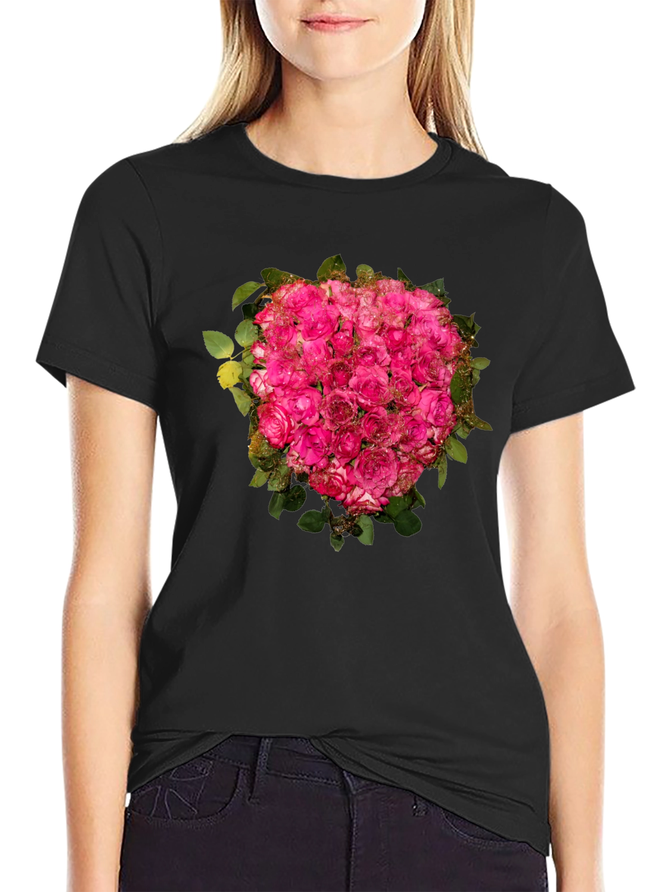 Floral Bouquet Graphic Print T-Shirt