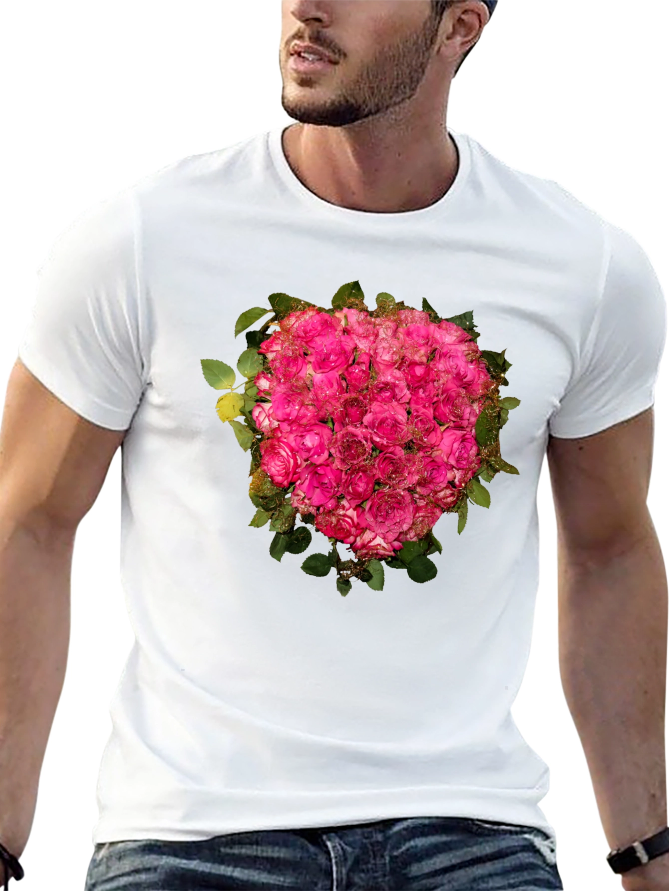 Floral Bouquet Graphic Print T-Shirt