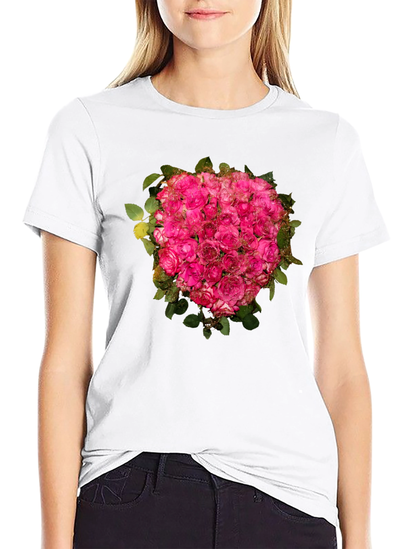 Floral Bouquet Graphic Print T-Shirt