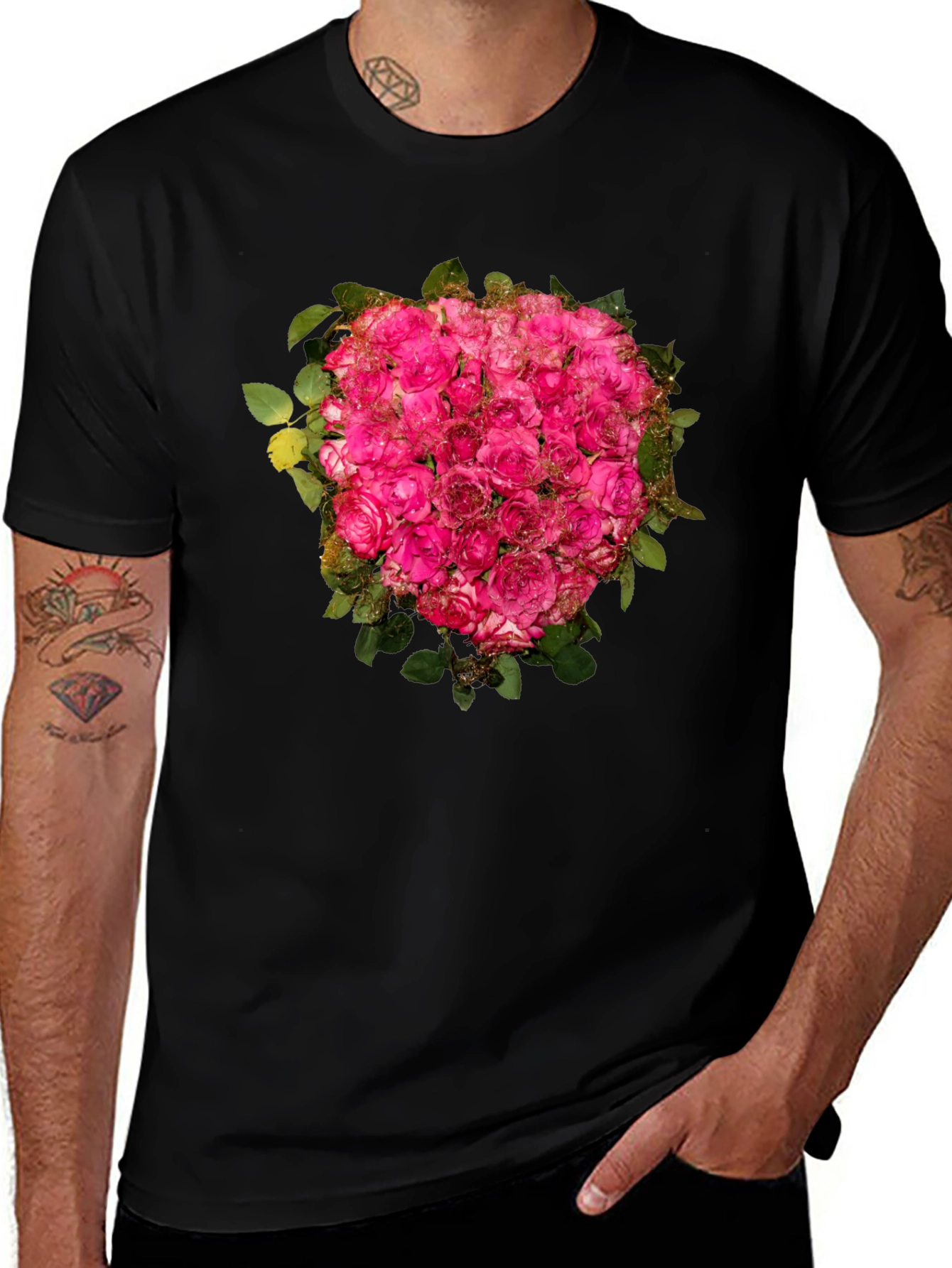 Floral Bouquet Graphic Print T-Shirt