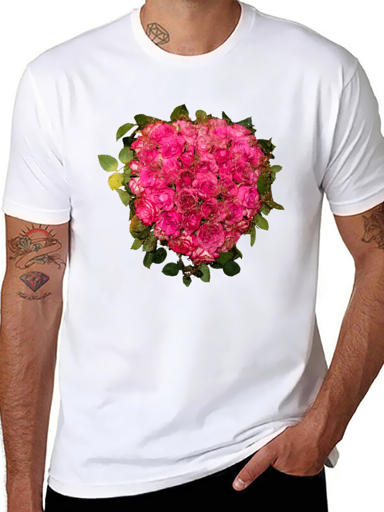 Floral Bouquet Graphic Print T-Shirt